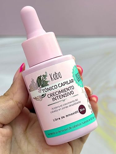 Kaba Tonico Capilar Crecimiento Intensivo Suero Natural gotas para el cabello más Grueso, Sano y Fuerte Solución Efectiva para la Caida del Cabello