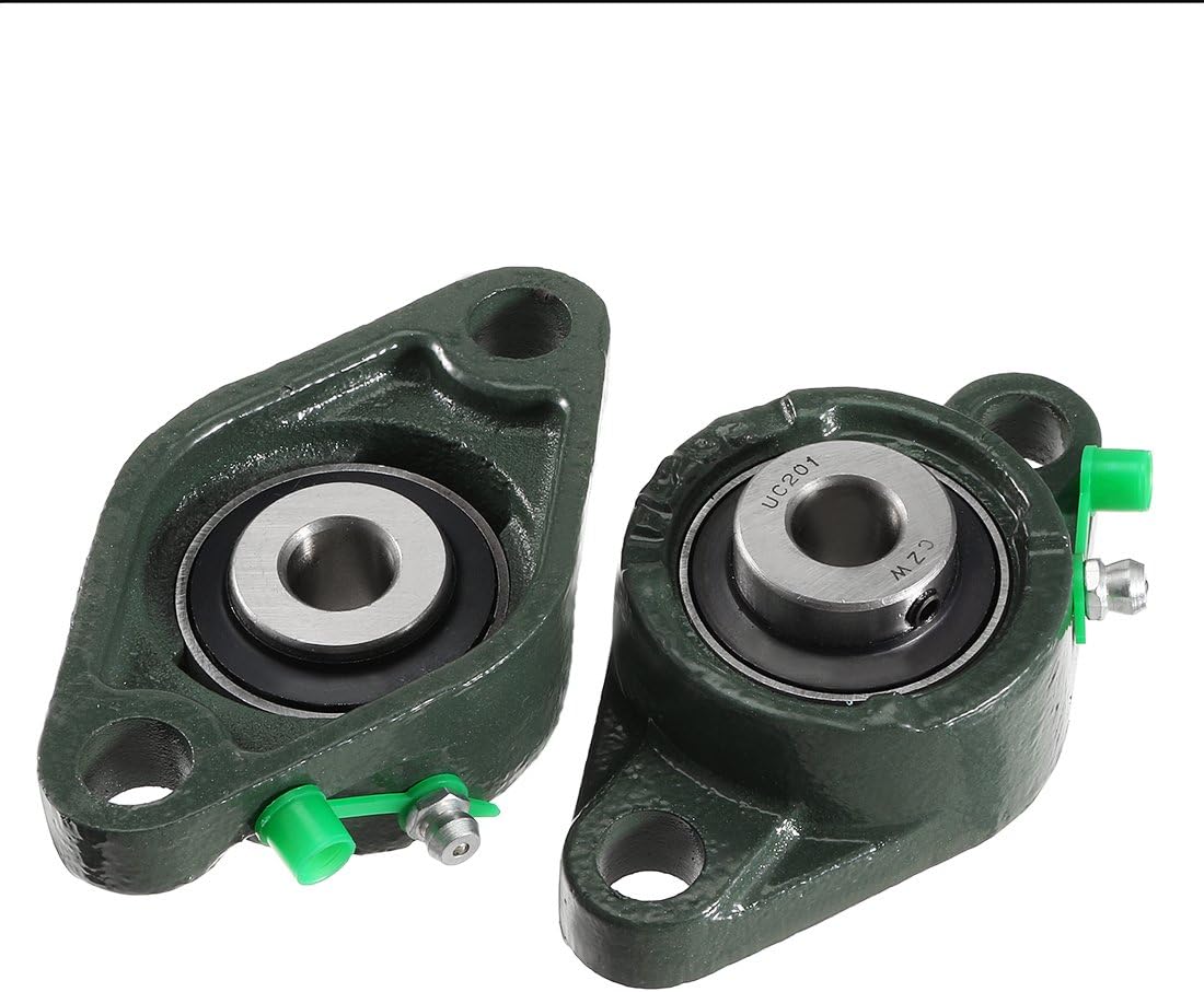 2pcs Pillow Transmission Parts Block Bearing UCFL201 12mm Mounted Bear Two Boltflange Cast Hosing Model:73as70qo233