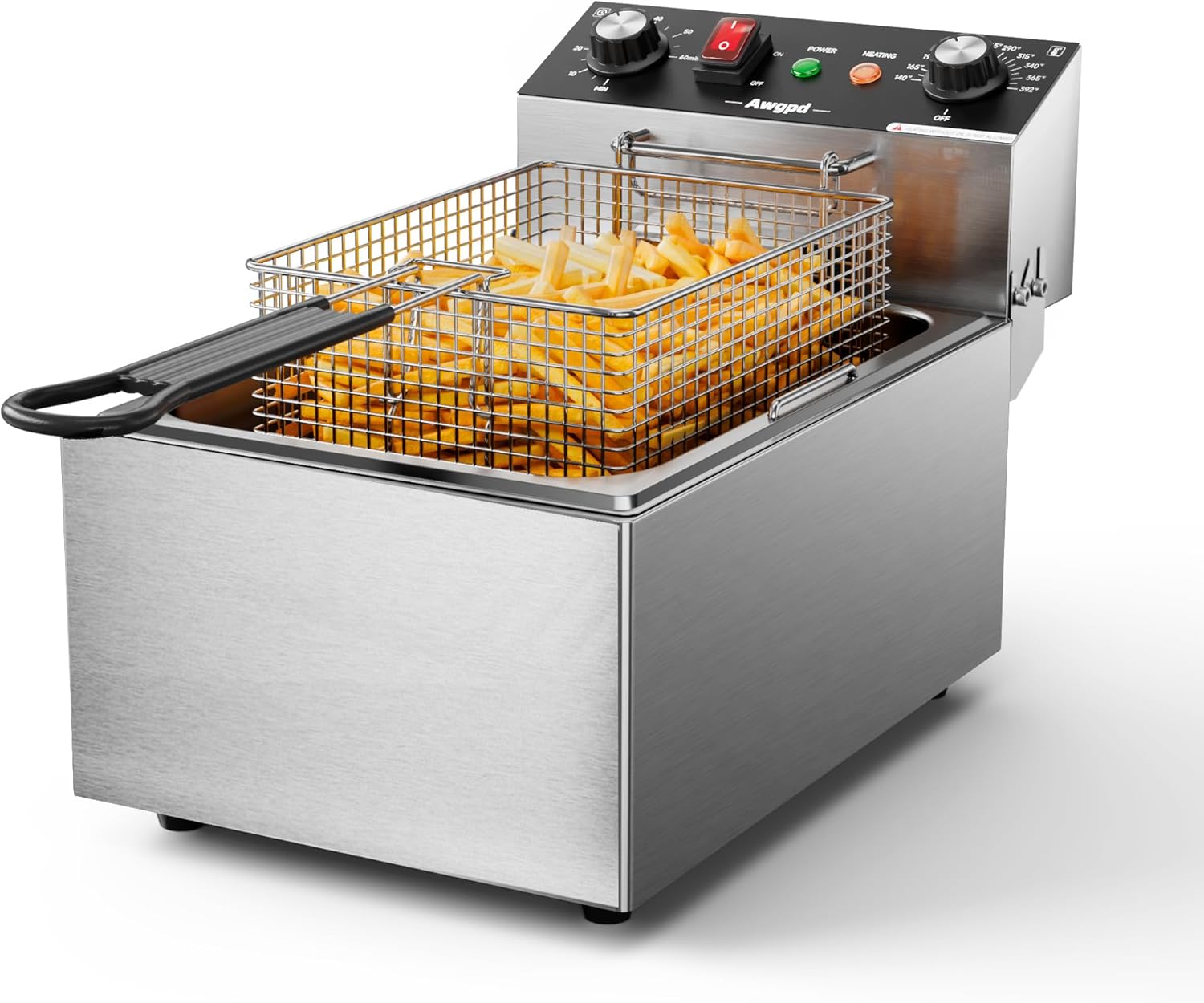 Electric Deep fryer Single Tank Deep Fryer with Basket Capacity 10L(10.5QT) Electric Countertop Fryers with 60 Minute Timer for Home Kitchen and Restaurant, 1700 Watts, 110V(10L) Electric Deep fryer Single Tank Deep Fryer with Basket Capacity 10L(10.5QT) Electric Countertop Fryers with 60 Minute Timer for Home Kitchen and Restaurant, 1700 Watts, 110V(10L)