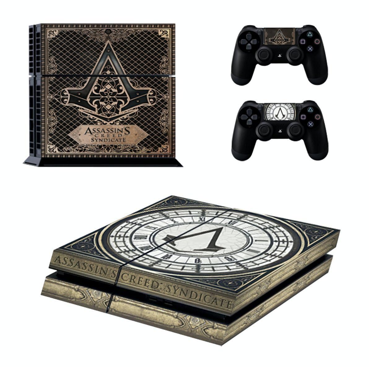 assasia theme skin sticker cover for ps4 console and 2 controllers for video game