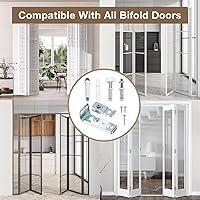 Vista 6 de Kit de reparación de herrajes para puertas plegables, 1 paquete de herramientas de repuesto para puerta de armario plegable