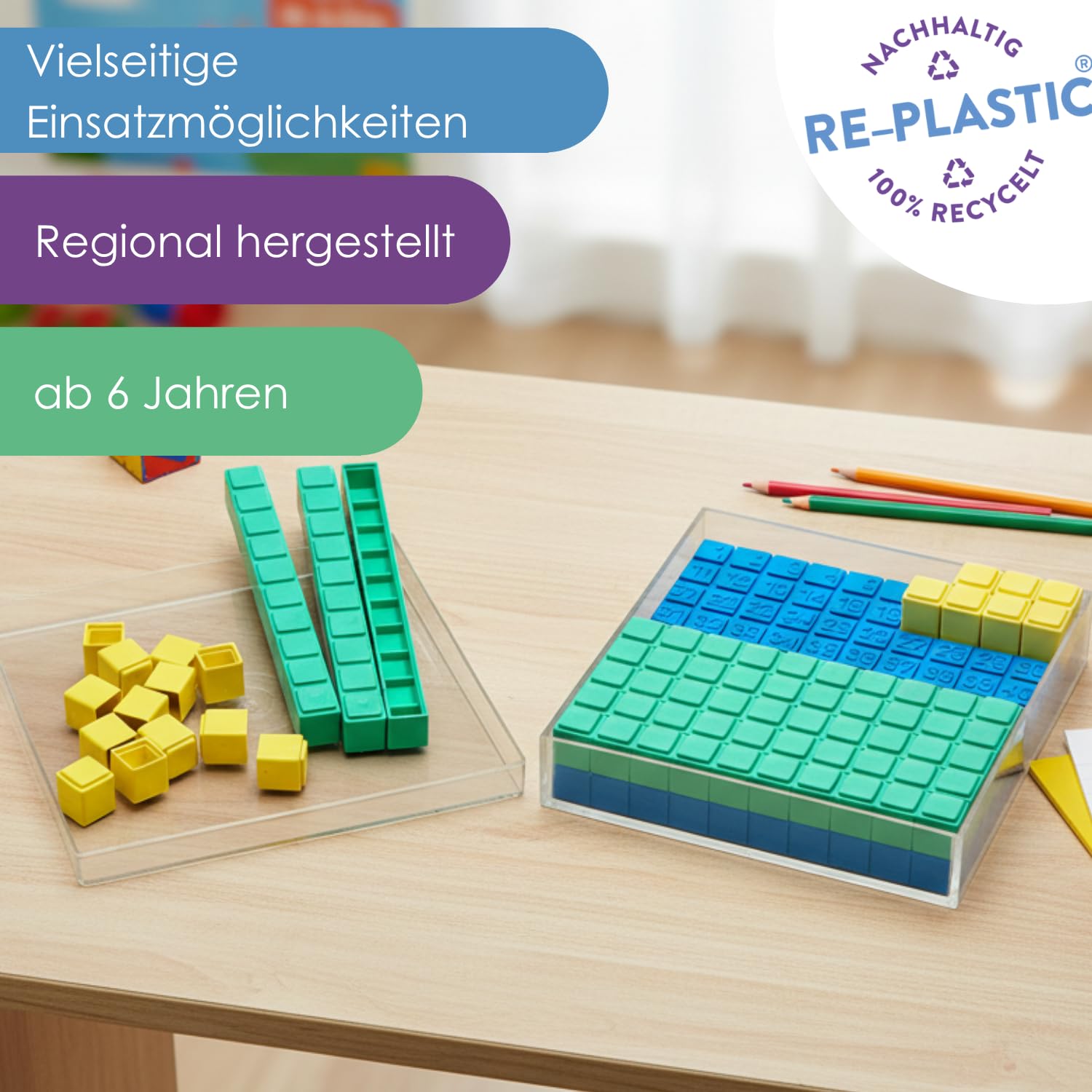 WISSNER 30-częściowa deska – system dziesiętny TENS, 29 części, 10 x 10 cm