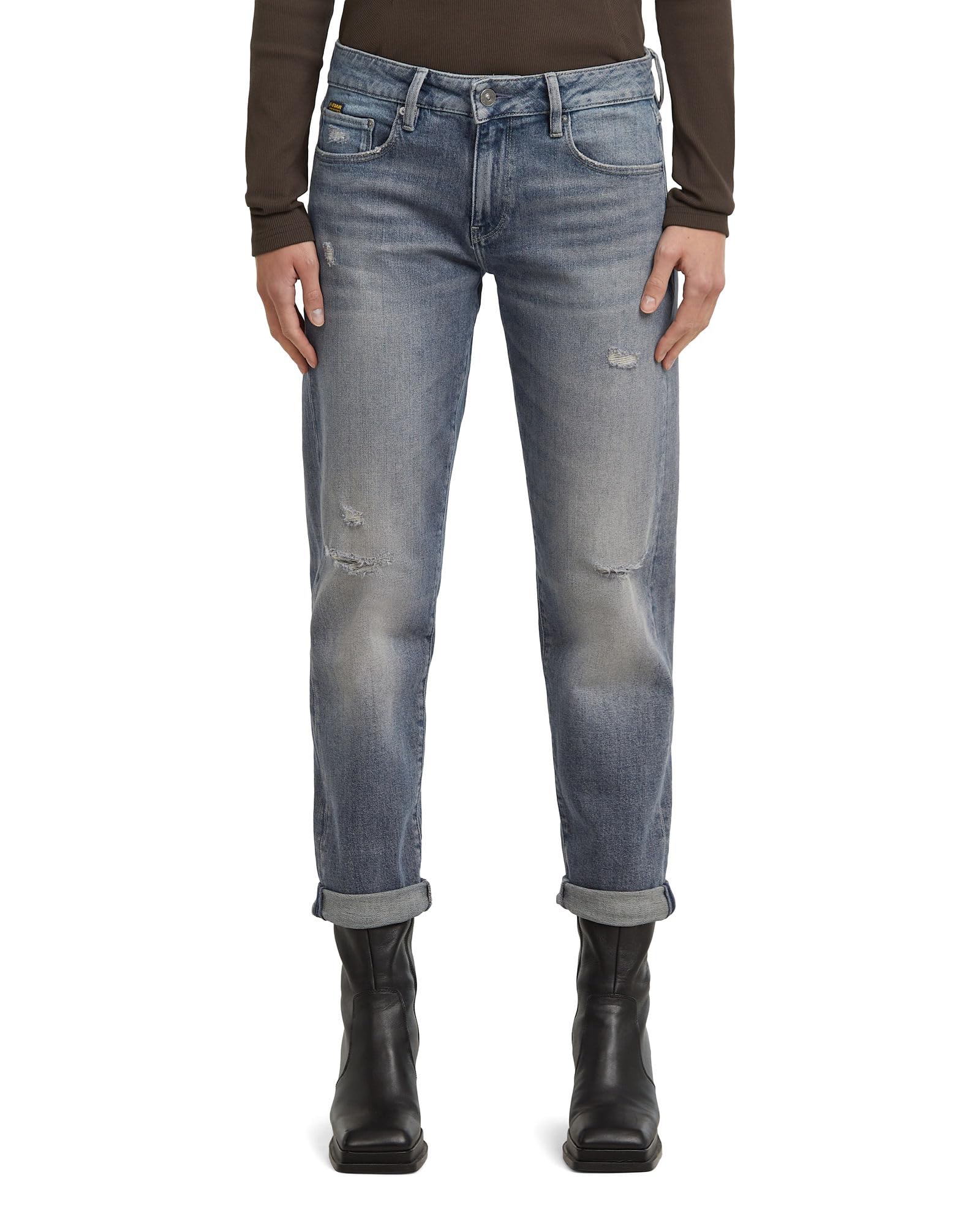 G-STAR Women's Kate Boyfriend Jeans, Blue (worn in electric blue destroyed D15264-E104-H784), 24W / 28L