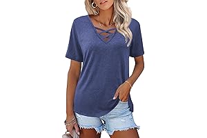 Womens Casual Tops: Chic V-Neck Blouses for Effortless Summer Style