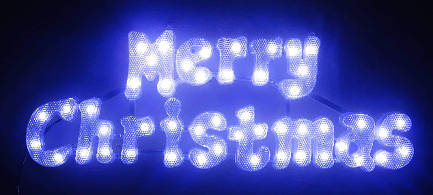 Christmas Concepts White Christmas Concepts® 490Mm (19.4") Light Up Led Merry Christmas Sign - Christmas Decorations