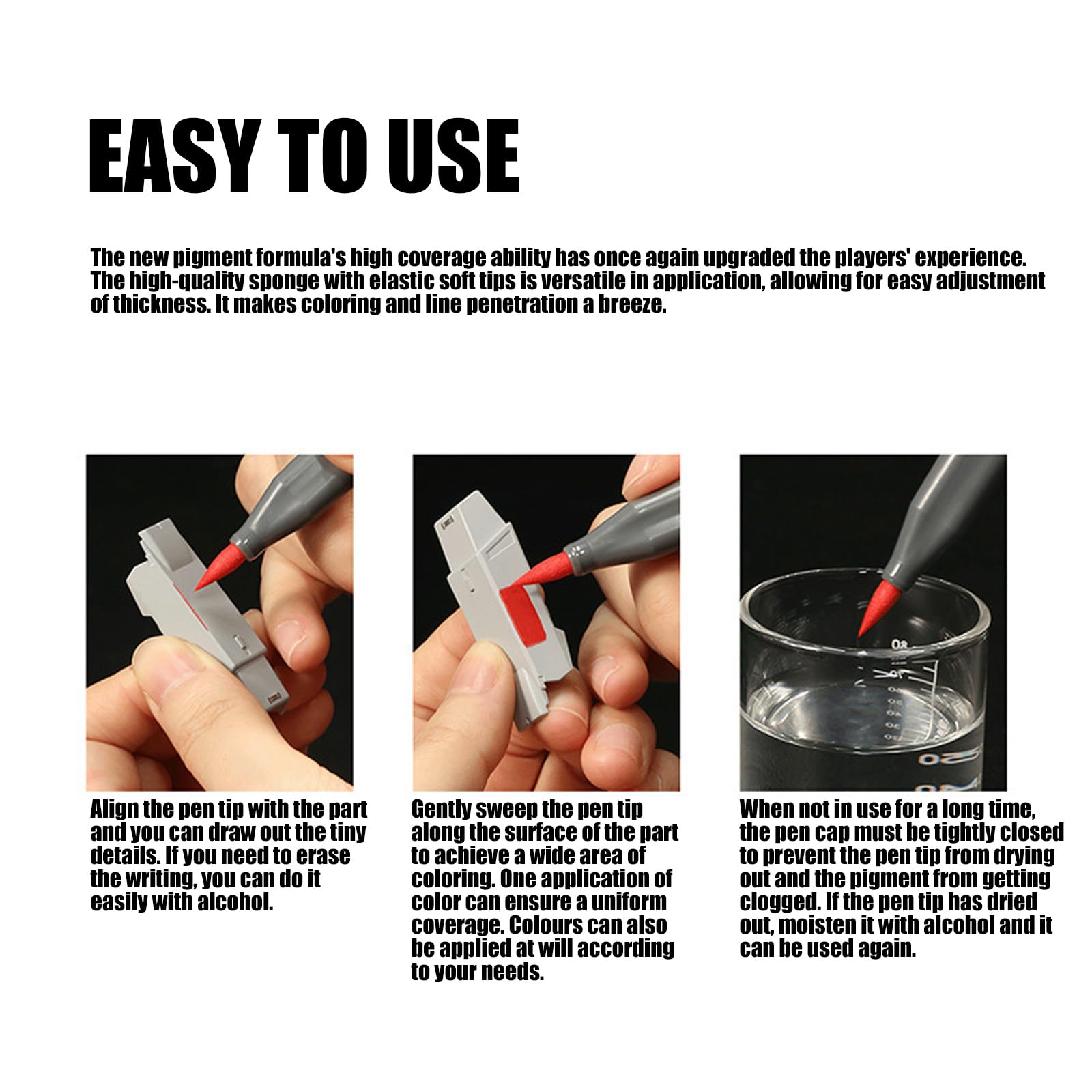 Set di 26 pennarelli per modellismo, inclusi gomme da cancellare, penne, matite per pittura in miniatura, artigianato e costruzione di pennarelli ABS