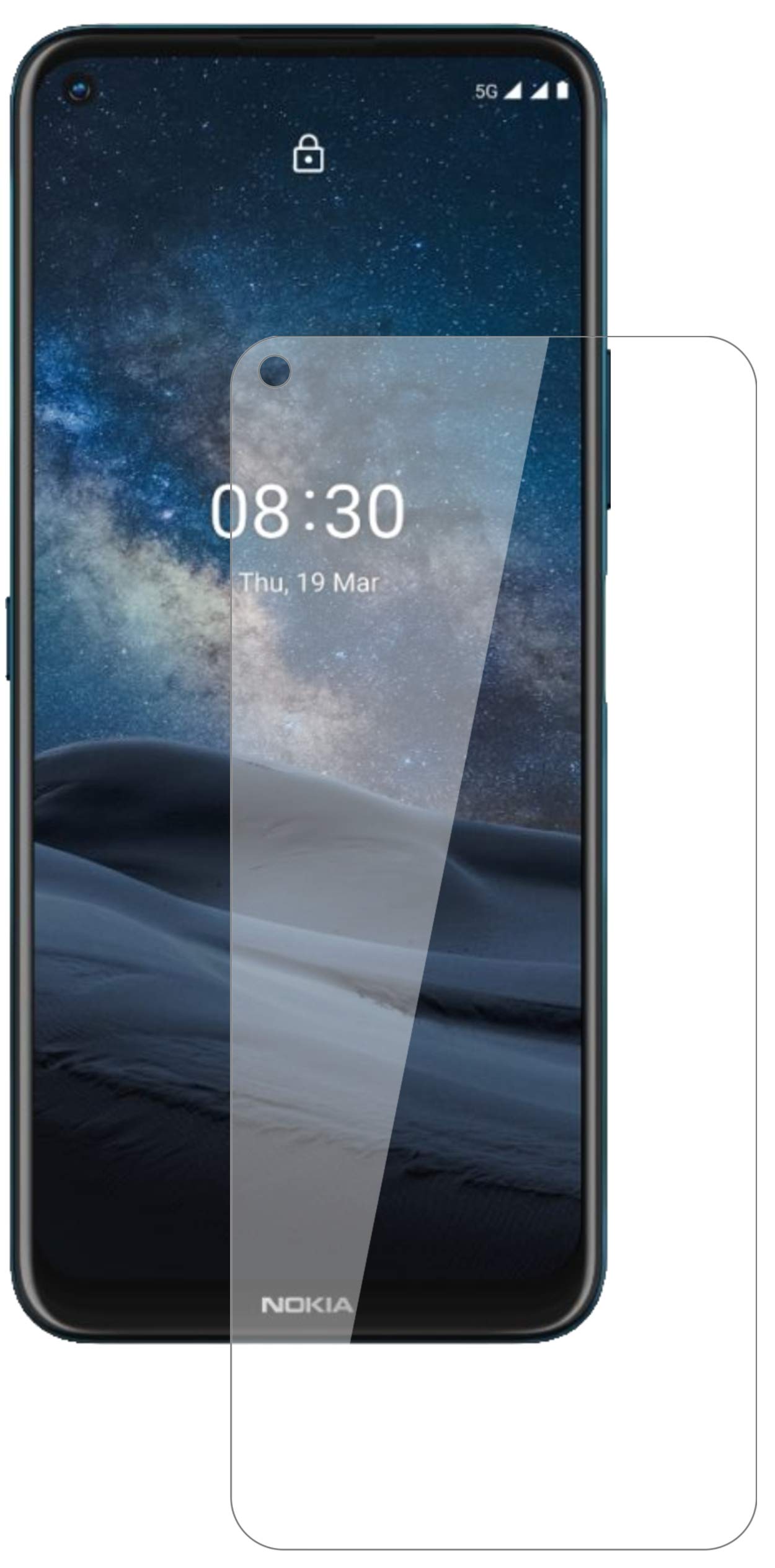 Dipos 2x Pellicola Protettiva Per Nokia 8.3 5G – Vetro Flessibile 9H, Antiurto, Made In Germany - 3