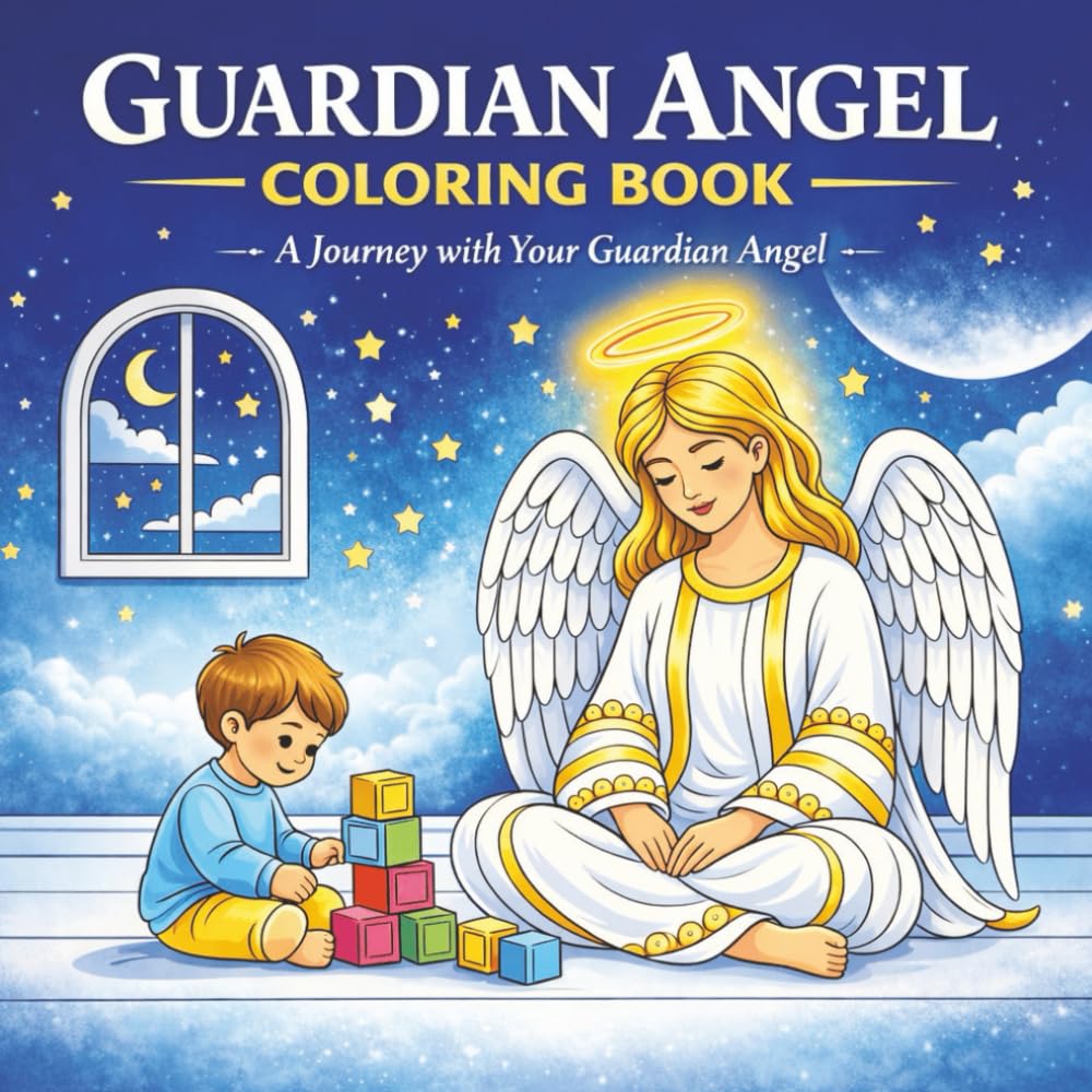 Guardian Angel Coloring Book: Guardian Through Life: A Soul's Journey with his/her Guardian Angel (A Peaceful Catholic Christian Coloring Book)