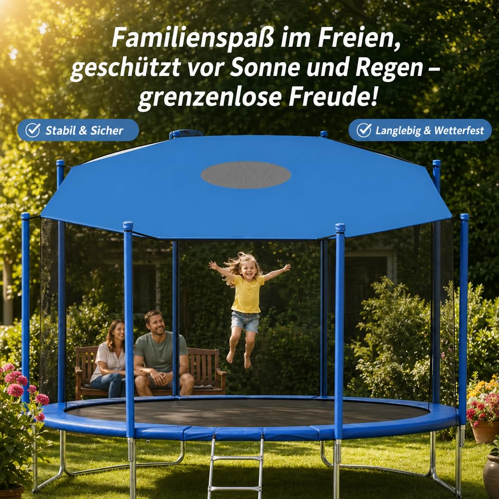 Copertura per trampolino trampolino parasole Ø 305 cm per 8 aste rete trampolino 305 8 aste, resistente ai raggi UV impermeabile