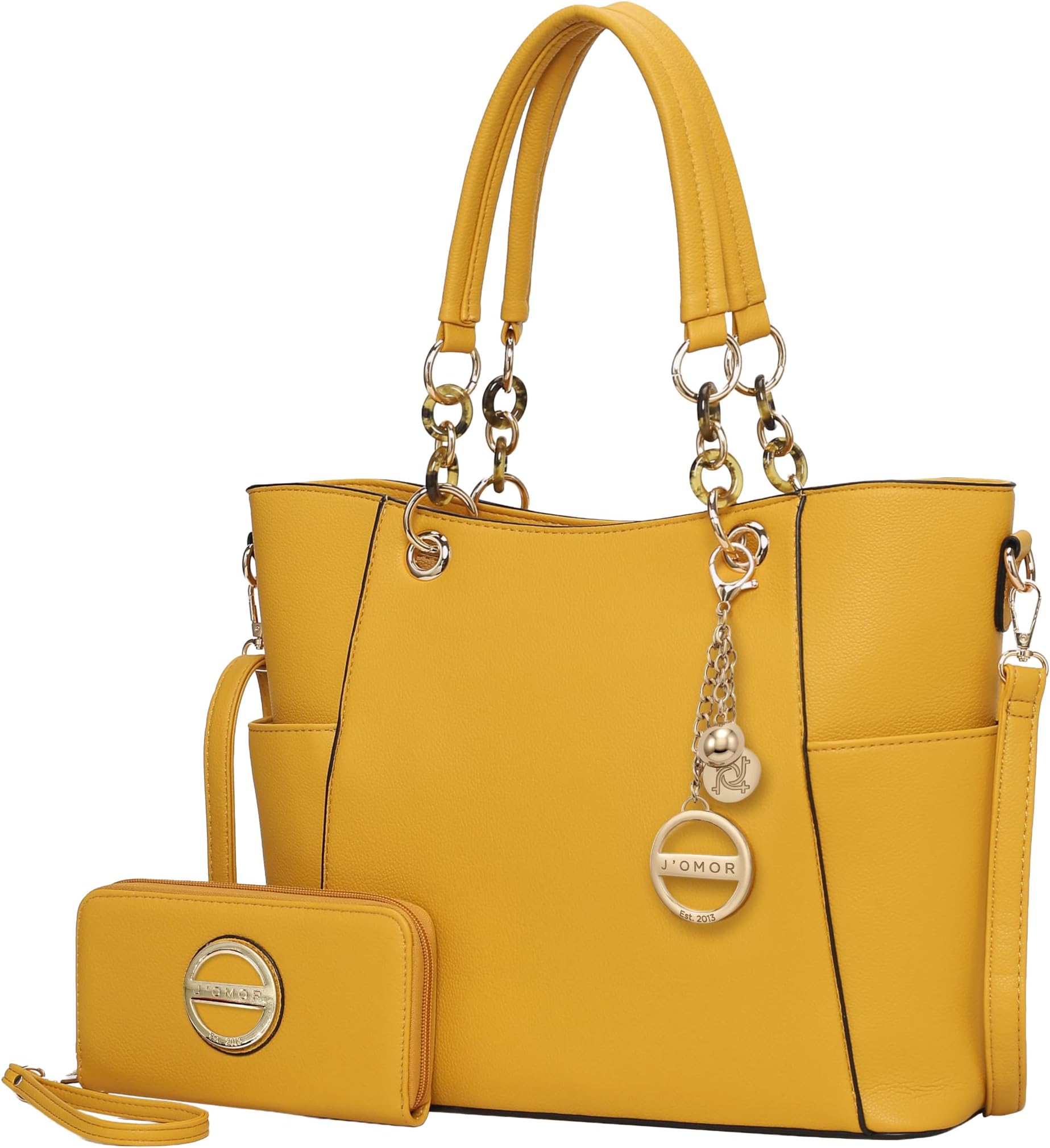 J’OMOR by Mia Tote Bag for Women, Handbag Set with Wallet Top-Handle Bag Vegan Leather Purse