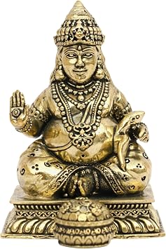 Vastu Dhan Kuber Ji Idol | 3.5 Inch | Weight - 105 G Approx | Lord Kuber Statue for Wealth & Prosperity | Kubera Idol | Dhan Kuber Murti | Home Decoration