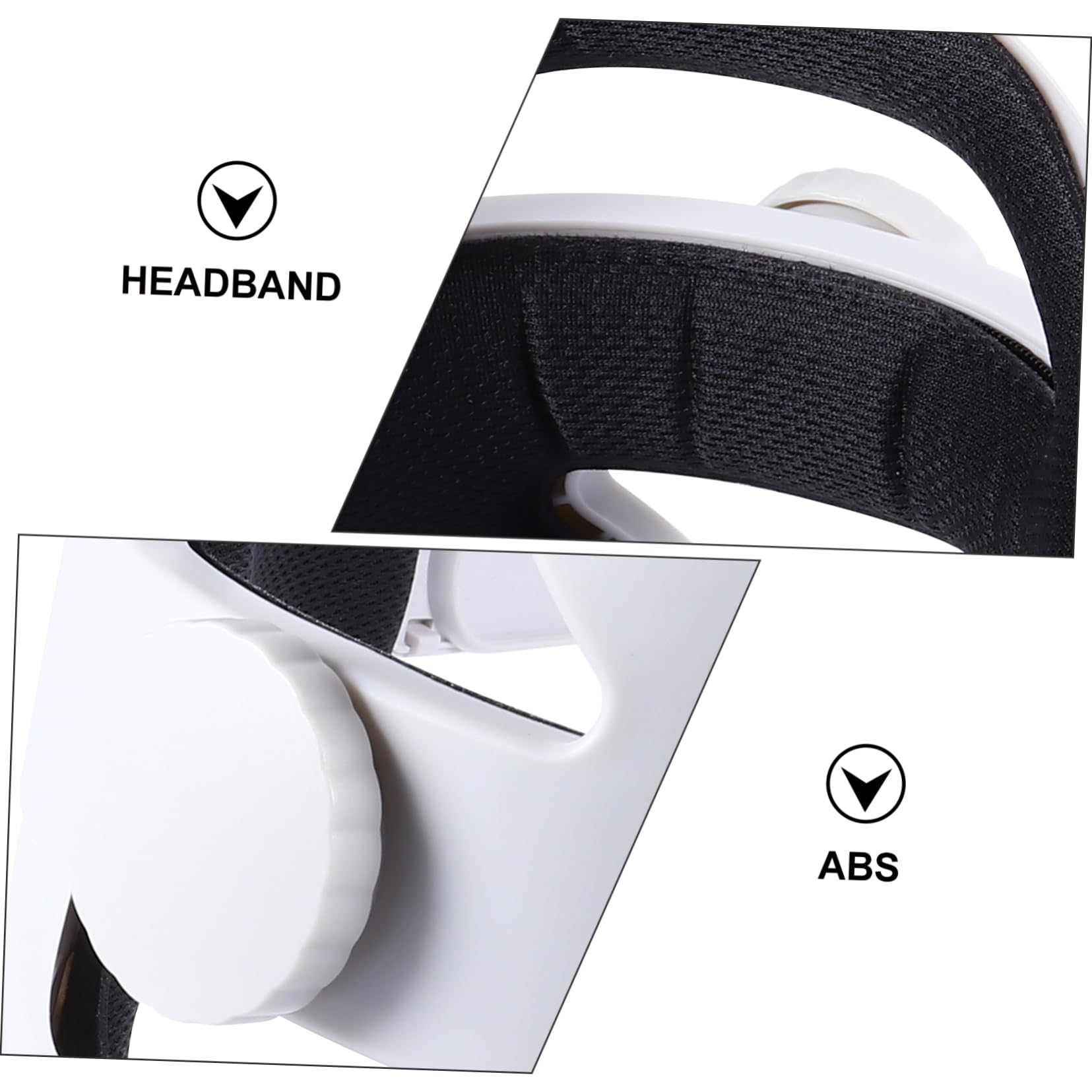 Angoily Fascia per Visore Vr Compatibile con Dispositivi Regolabile Cuscino Morbido Fascia Sostitutiva Protettiva Installazione Facile Materiale Abs