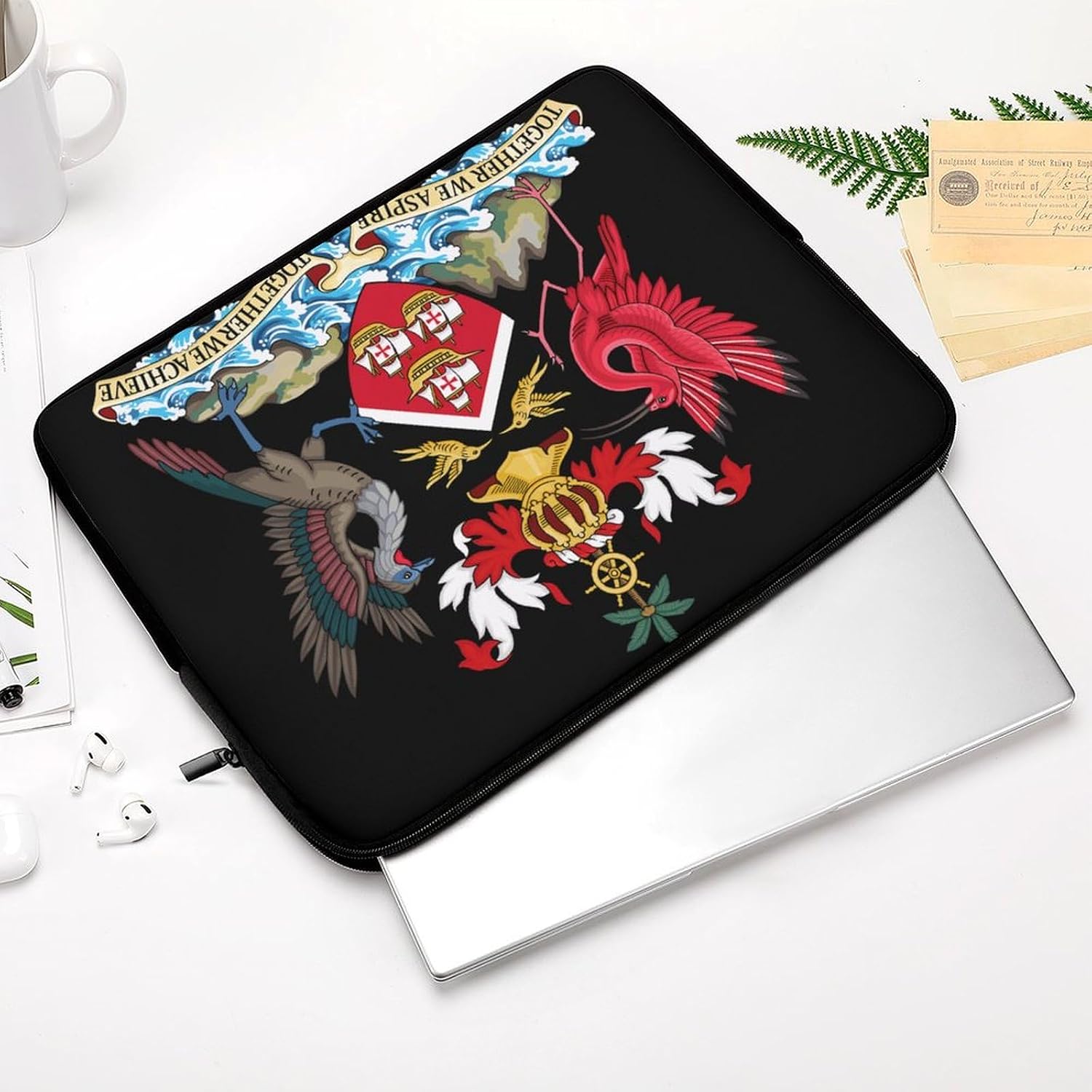 Coat of Arms of Trinidad and Tobago Funny Laptop Sleeve Case Lightweight Computer Carrying Bag Briefcase 10 Inch/12 Inch/ 13 Inch/15 Inch/17 Inch image 4