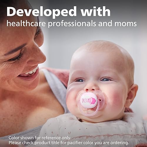 Miniatura 4 de Philips AVENT Chupete ultra suave, 6-18 meses, diseño Little Star and Hello (Little Star and Hello Designs), paquete de 4, azulgris SCF22341