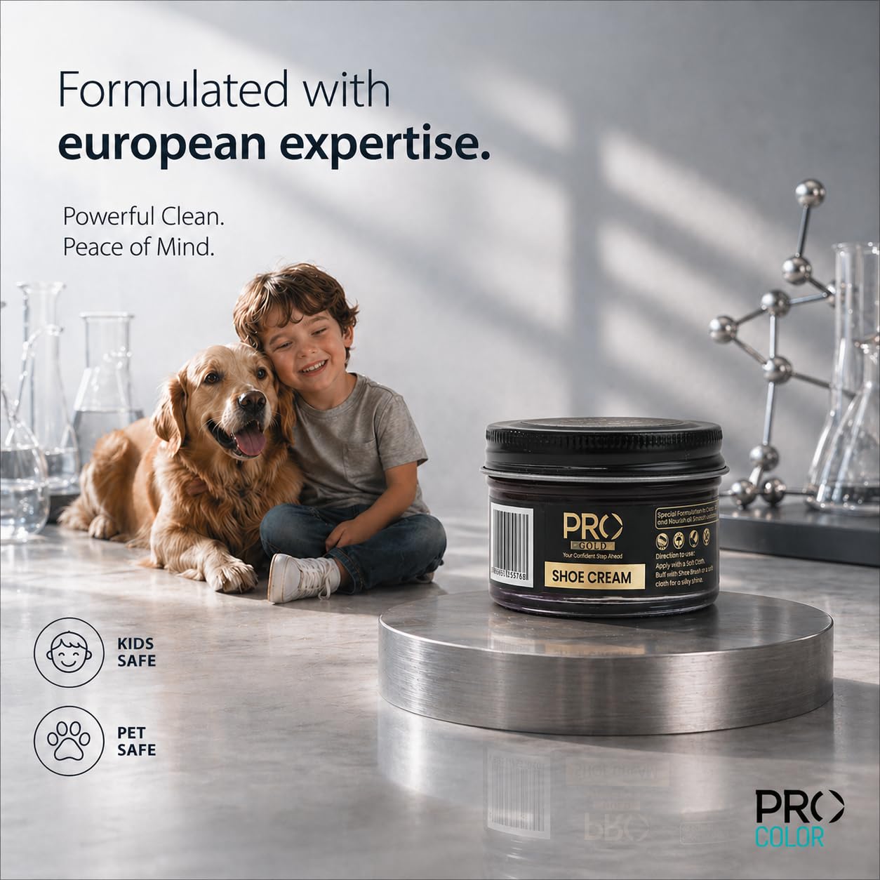 PRO Shoe Cream Polish (Neutral) | Natural Waxes Formula for Leather Shoes | Enriched with Carnauba & Bees Wax | Long-Lasting Shine | Leather Shoe Cream Polish | (45ML) 2