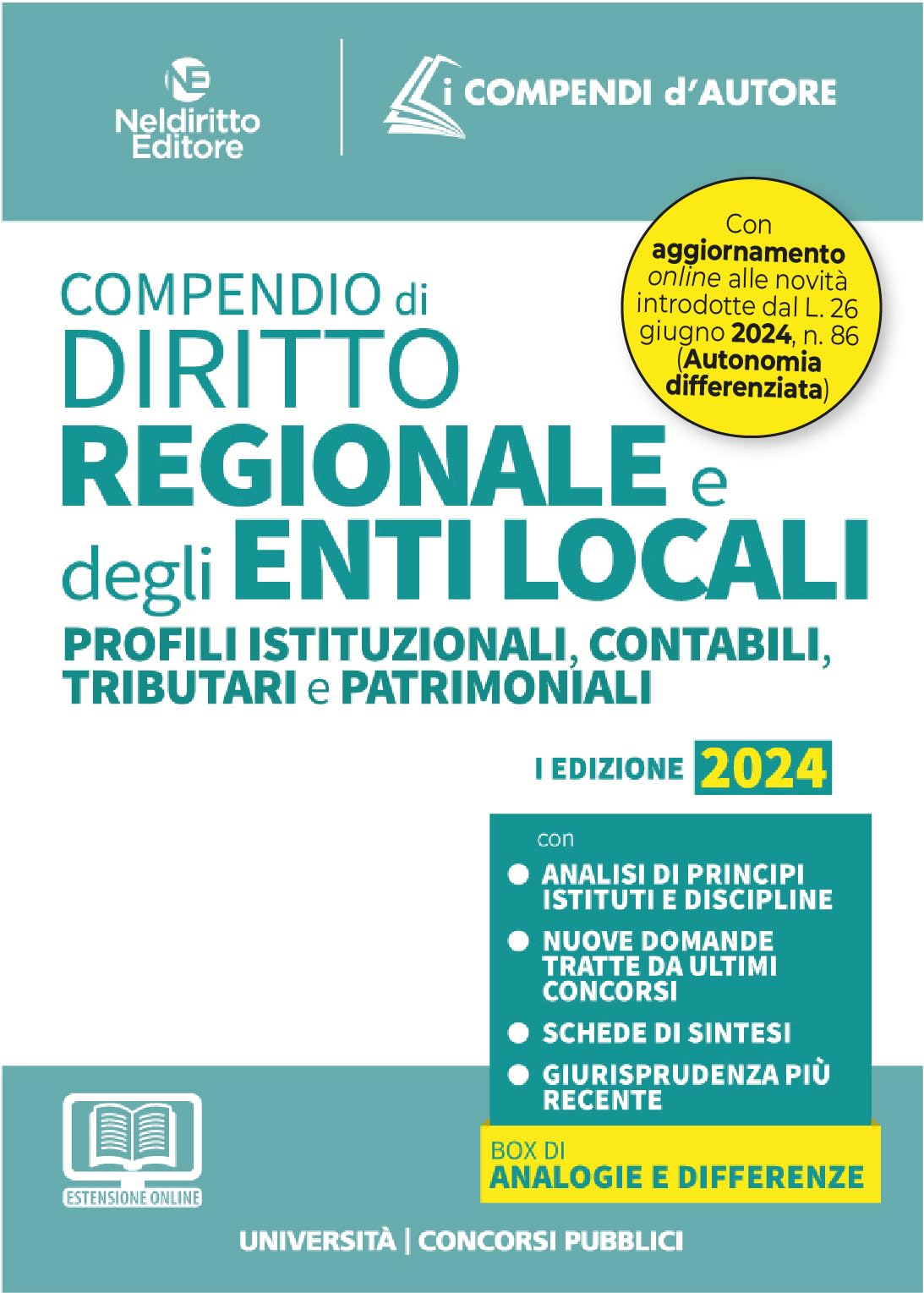 Compendio di diritto Regionale e degli Enti Locali. Profili istituzionali, contabili, tributari e patrimoniali 2024. Con espansione online