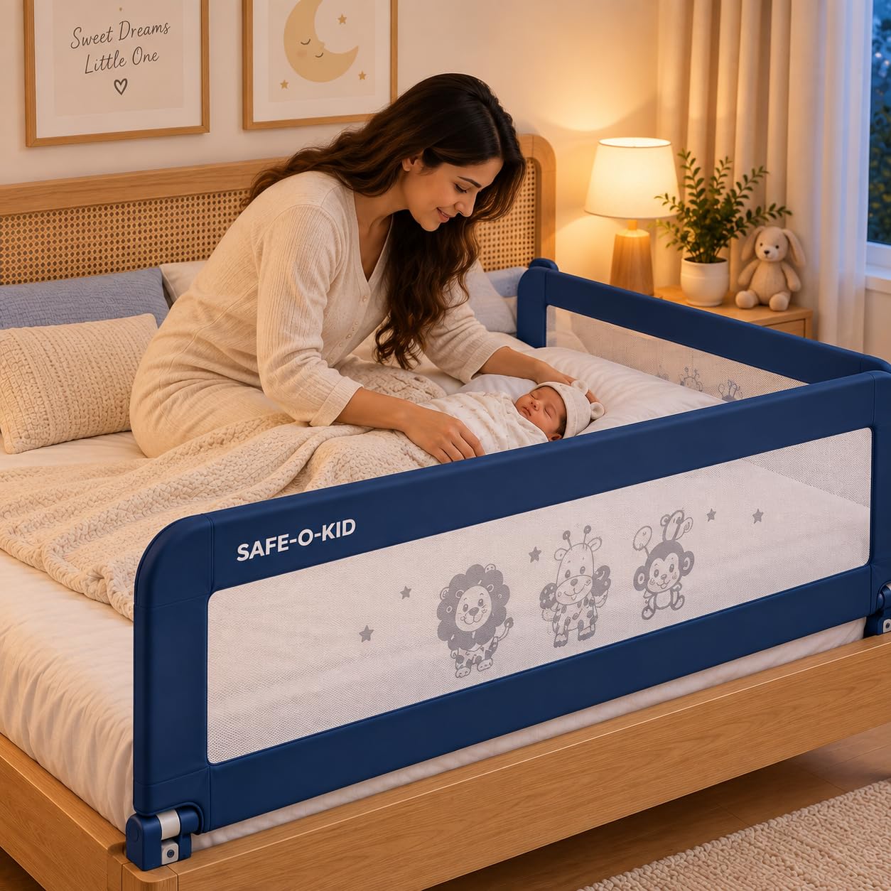 Safe-O-Kid Bed Rail Guard - Baby Safety -17
