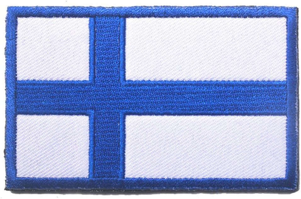 Embroidery Each Country's Flag Patch (3''X2'', Finland)