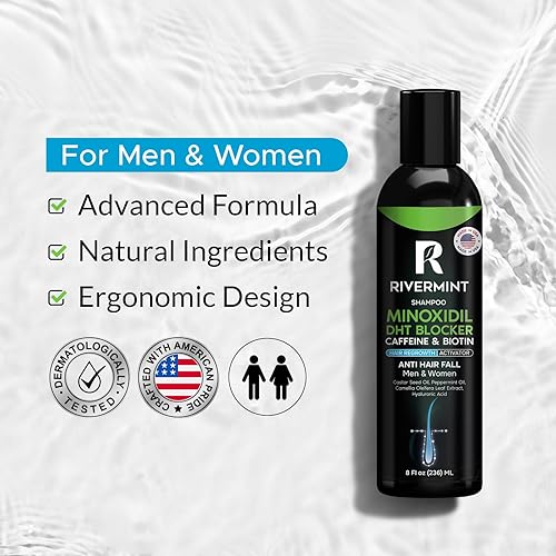 Miniatura 5 de Premium Champú con minoxidil, biotina, bloqueador de DHT (Saw Palmetto) y Cafeína - Activador para el recrecimiento del cabello y engrosamiento para