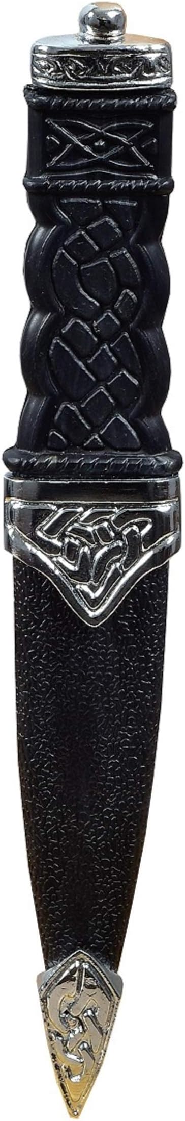 SHYNE KILTS U.K KILT HIGHLANDWEAR SAFETY SGIAN DUBH DUMMY PEWTER MOUNT DESIGN CHROME