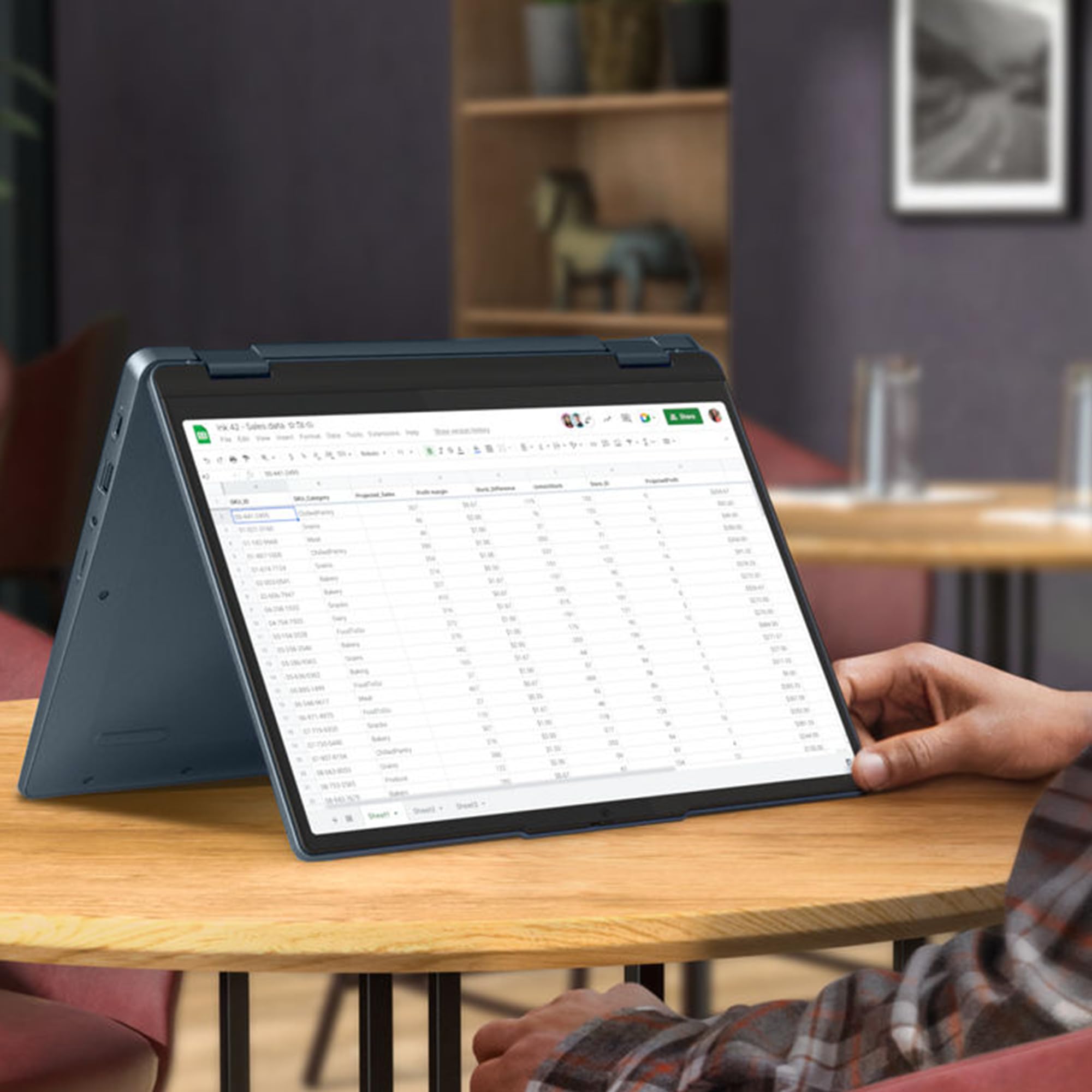 Lenovo IdeaPad Flex 5 Notebook Convertibile Touch 14" WUXGA (1920x1200), Intel Core i3-1215U, RAM 8 GB, 256 GB SSD, Grafica Integrata, WiFi 6, Windows 11 - Stone Blue Digital Pen INCLUSA
