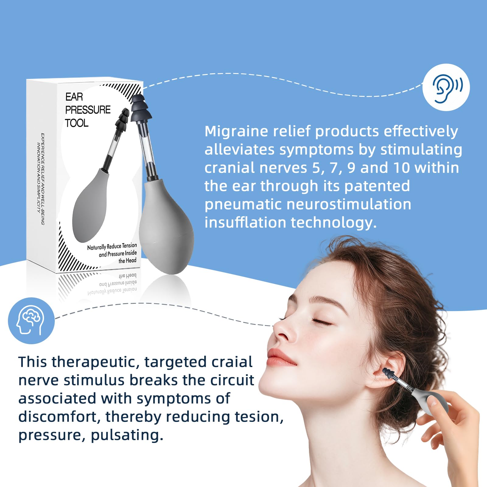 Ear Pressure Relief Device, Migraine, Headache and Tinnitus Relief Products — Amazon image 3