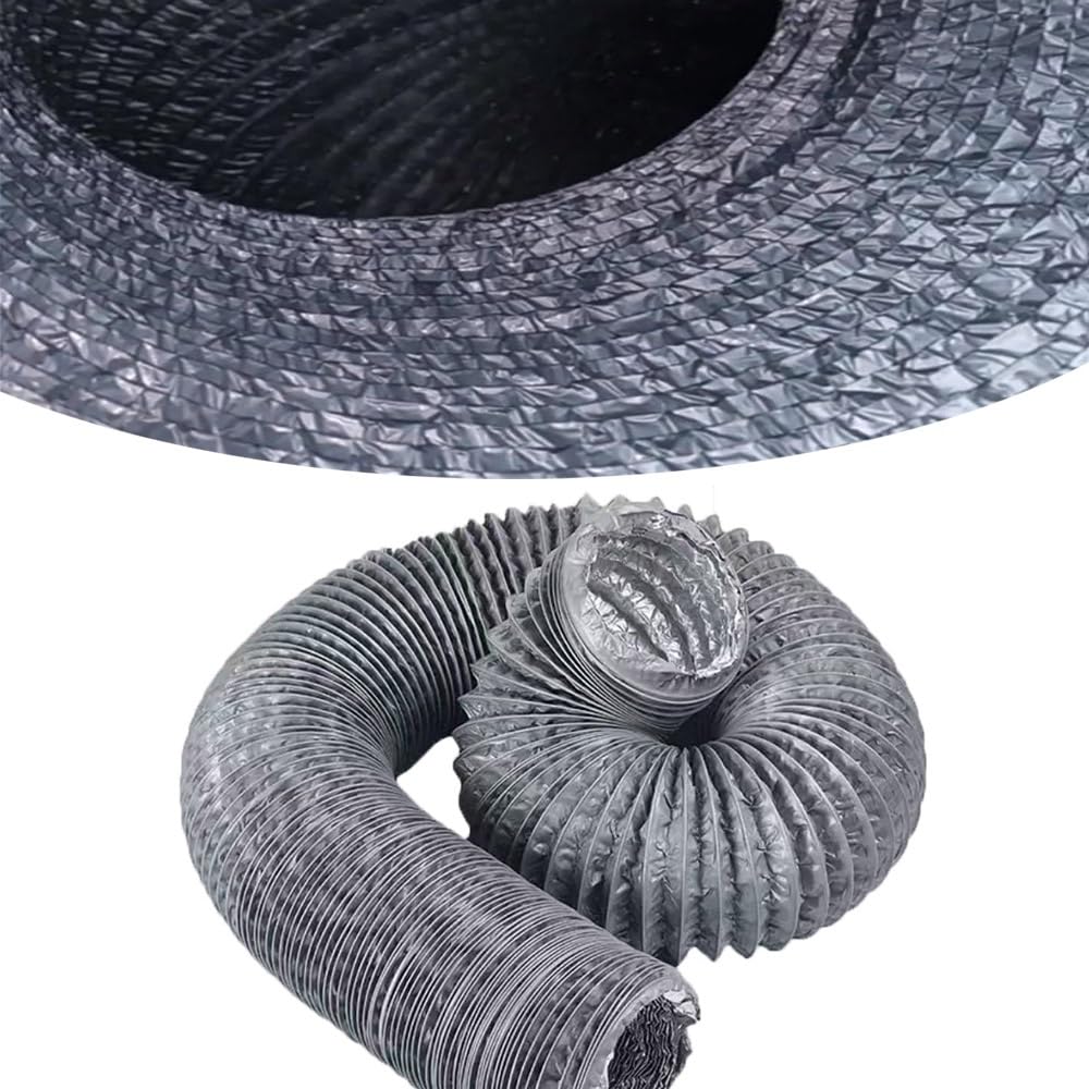 Tubo flessibile per scarico dell'asciugatrice, foglio di alluminio, lunghezza 7 m, diametro 7,6 cm/10,2 cm, ideale per lavanderia e tende da coltivazione