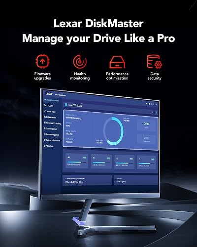 Lexar EQ790 4TB Interne SSD mit Kühlkörper, M.2 2280 PCIe Gen4x4 NVMe SSD, 7000 MB/s Lesen, für Intensive Workloads, PS5 & PC Gaming, Leistungsstarkes internes Solid State Laufwerk - 7