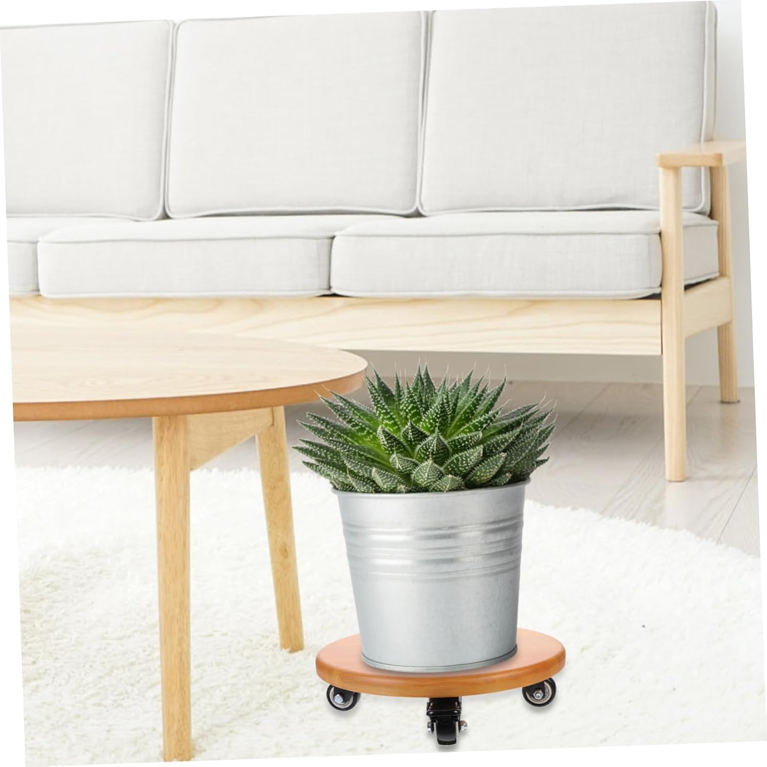 BESPORTBLE Movable Flower Pot Holder with Wheels Sturdy Plant Stand for Heavy Pots Durable Design for Use Trolly for Easy Plant Transport