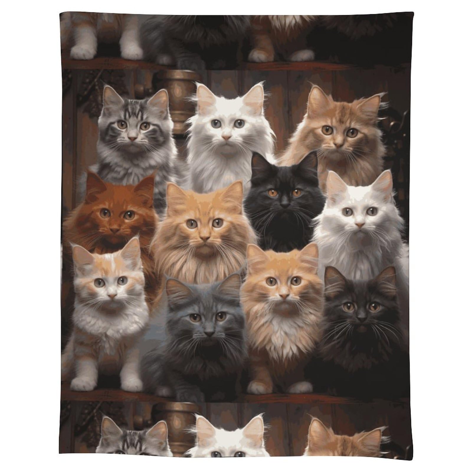 Nappe de table de cuisine lavable collection chat pour table à manger rectangulaire