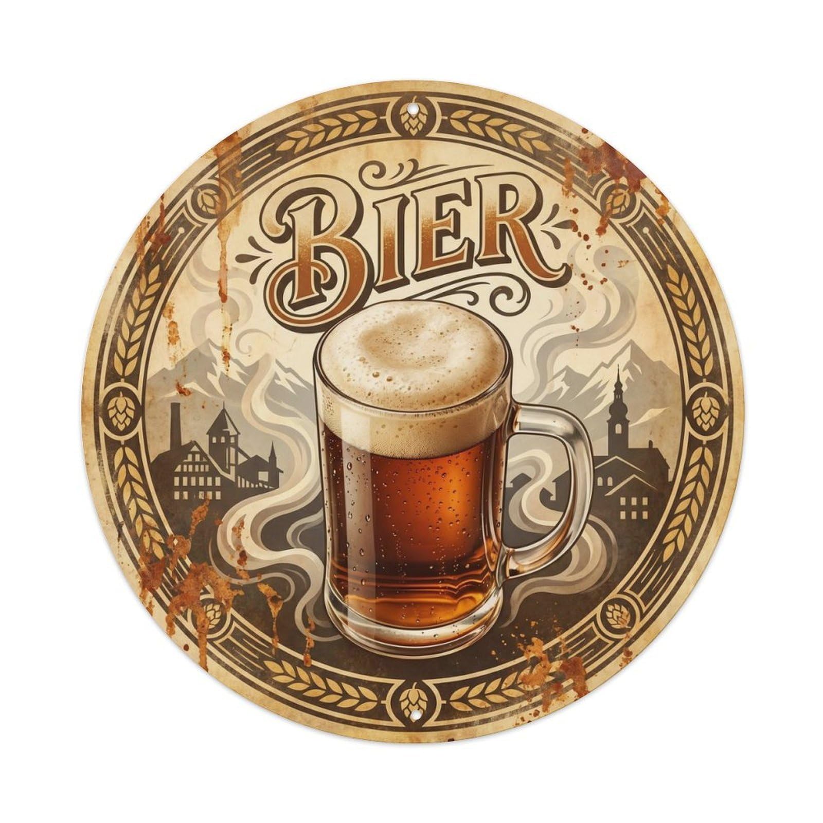Craft Brewery Beer Austrian Culture Roadside Diner Metal Tin Sign
