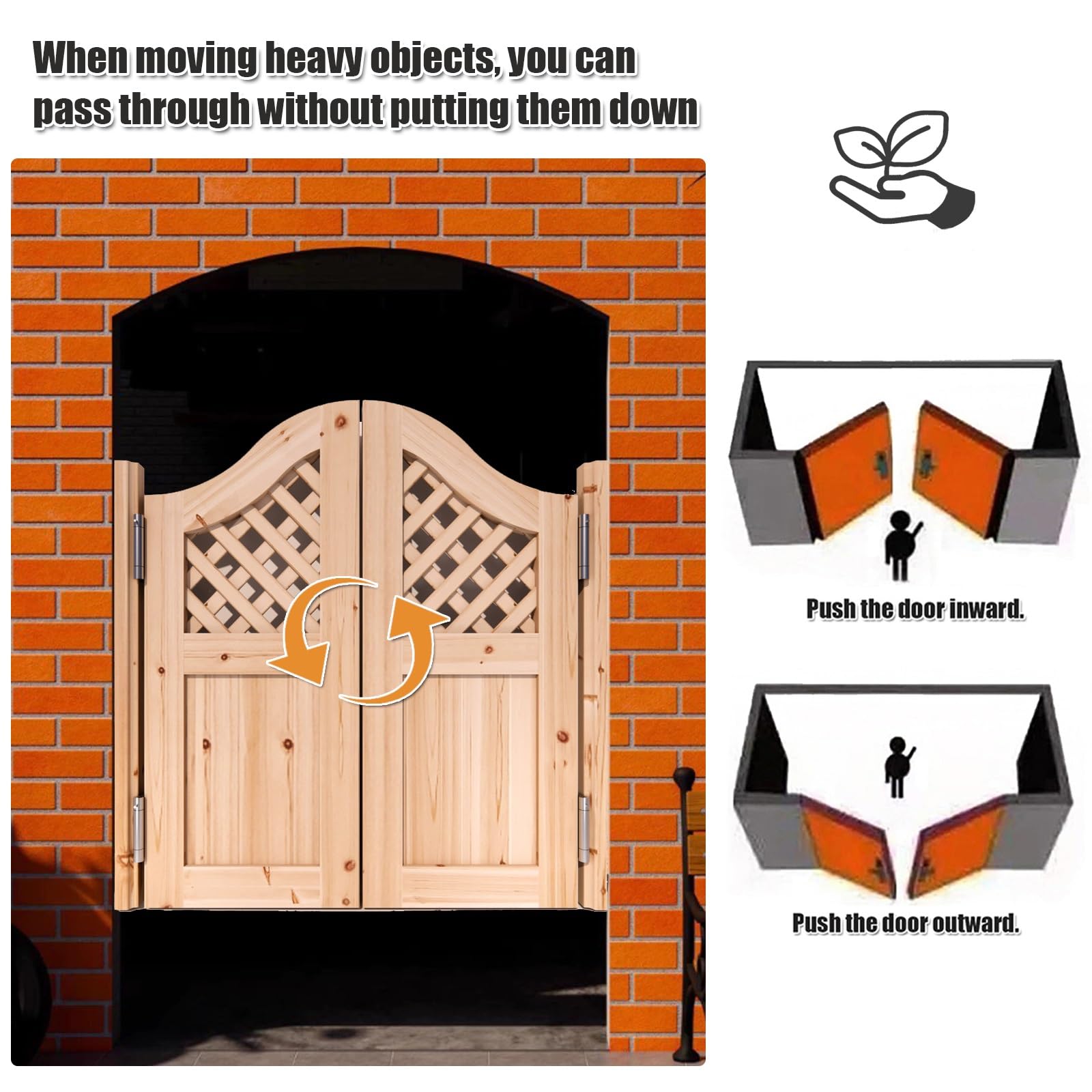 Genérico Puerta Holandesa de Madera Maciza, Estilo café, con diseño rústico de Granja, fácil instalación para sótanos, Jardines, escaleras para Perros y decoración (C, 70 x 70 cm (27,55 x 2