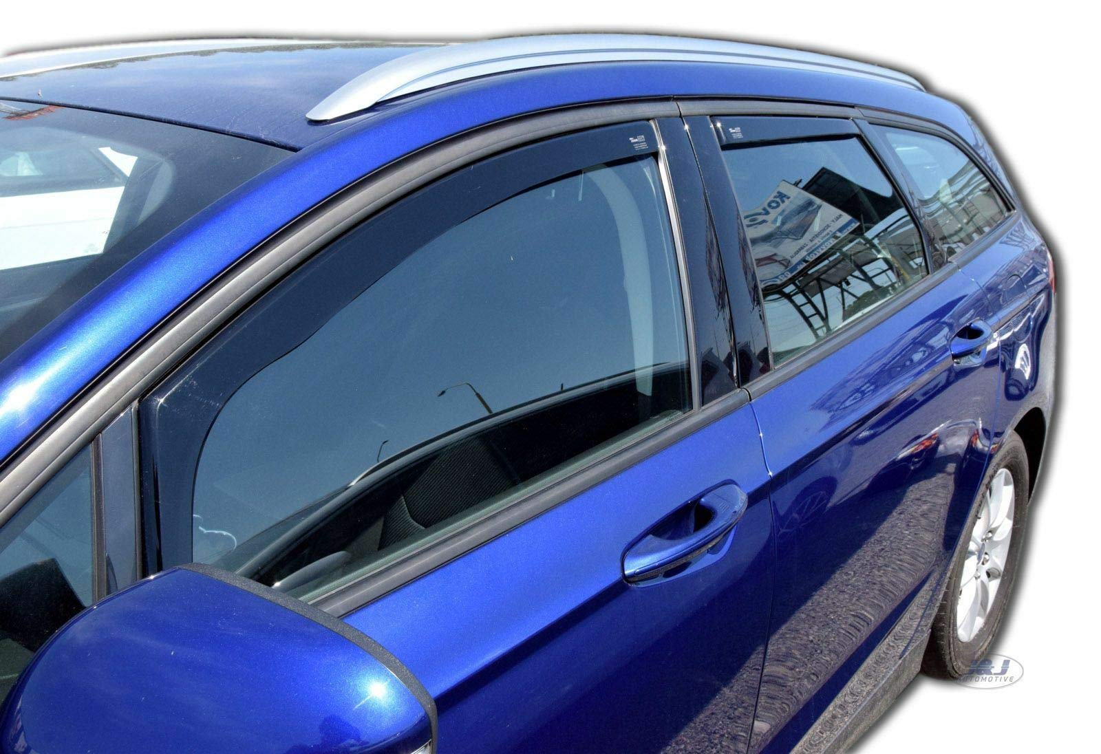 J&J AUTOMOTIVE Windabweiser passend für Ford Mondeo 2015-2022 4tlg, Heko Regenabweiser Vorne Hinten Getönt Dunkel Passform