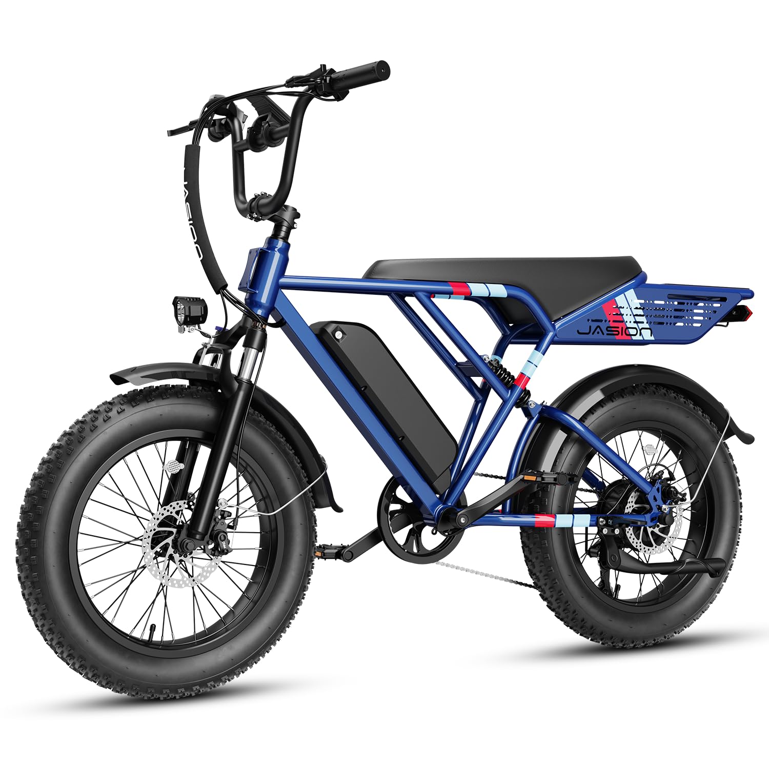 Jasion RetroVolt Electric Bike, 70-Mile Range, 2000W Peak, Fat Tire
