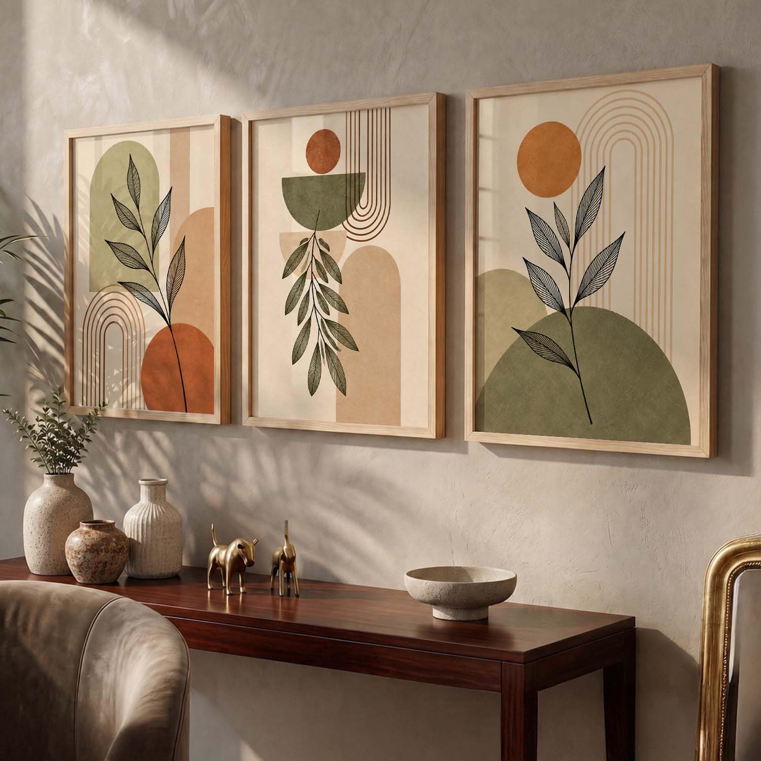 Bohemian Wall Art Set - 3 Framed Prints -6