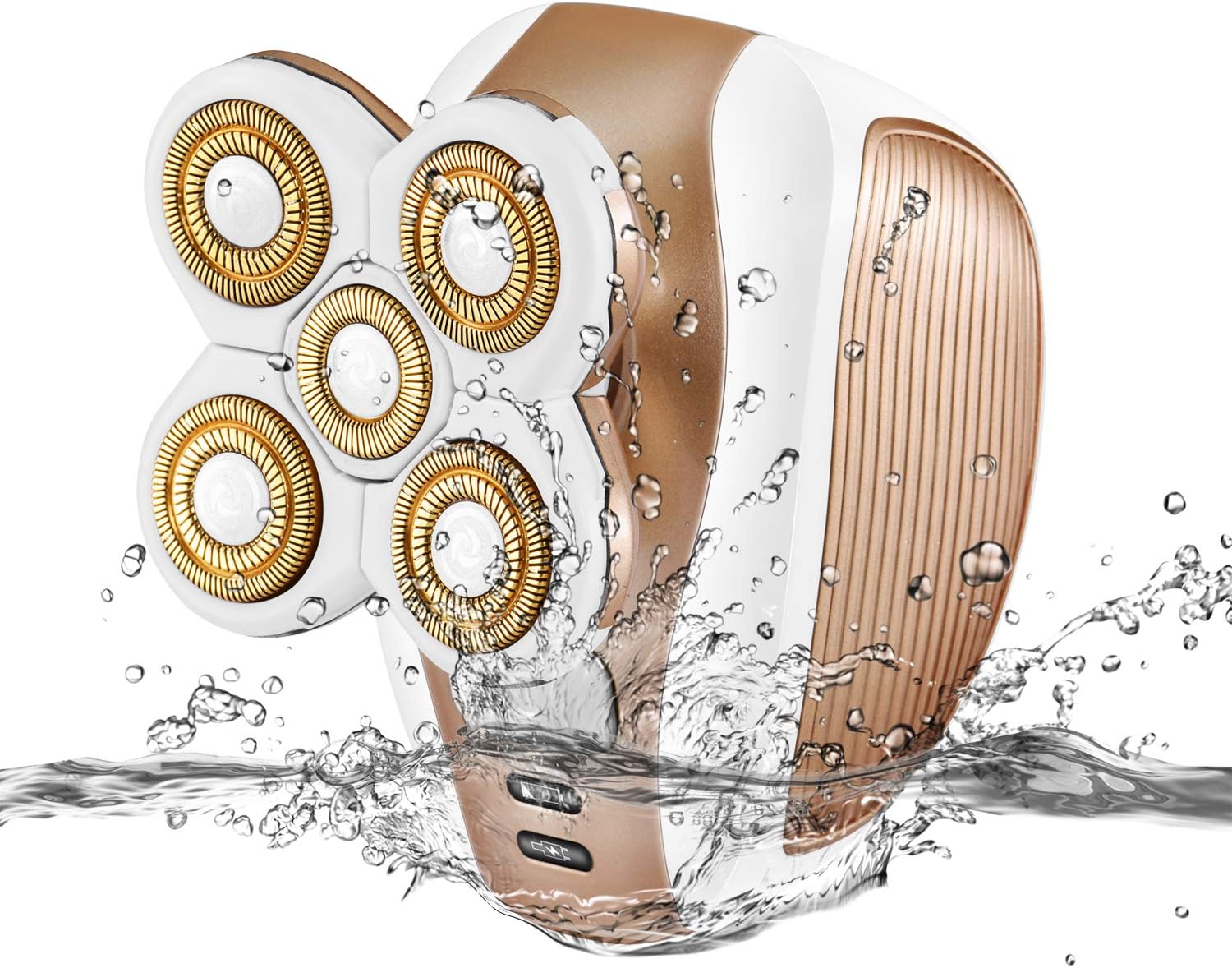 Magicfly Women’s Painless Hair Remover, Gold Facial Hair Razor and Removal, Rechargeable Waterproof Instant Leg Hair Shaver for Women Body Arm Legs Face Lips Bikini - [As Seen On TV Remover]