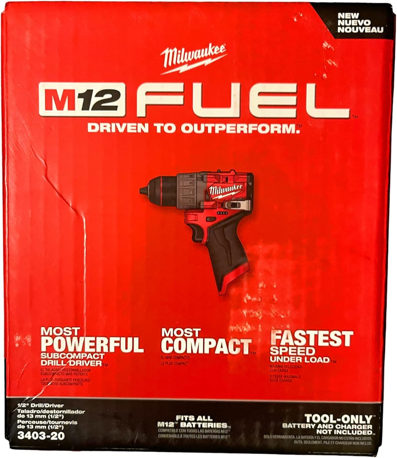 Milwaukee M12 FUEL 12V LithiumIon Brushless Cordless 1/2 in. Drill