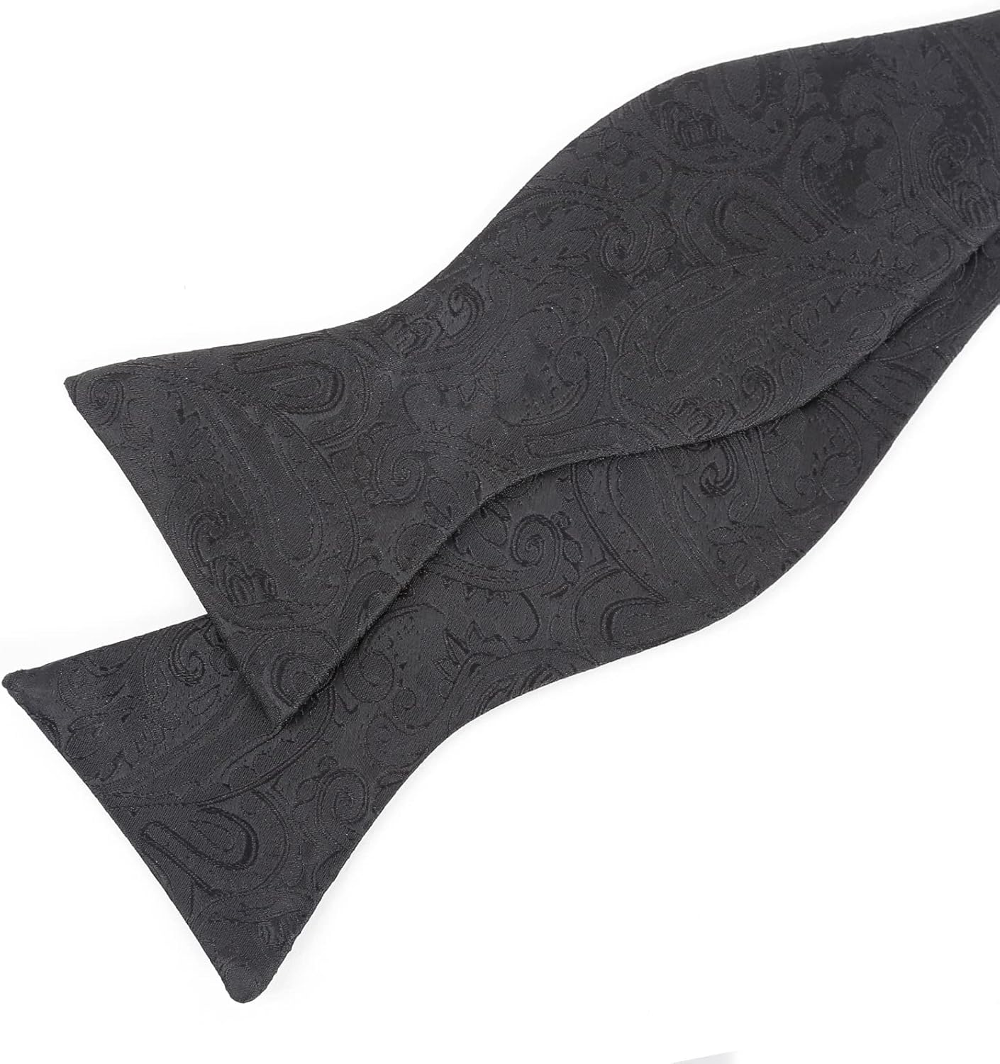 Alizeal Mens 2pcs Paisley Jacquard Self-Tie Bow Tie Pocket Square Set - Image 5