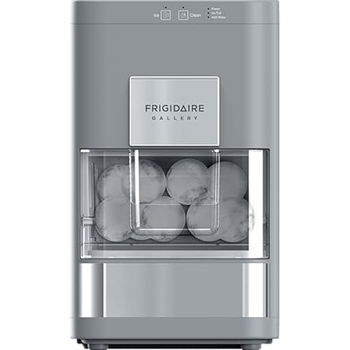 Frigidaire, EFIC240 Countertop Artisanal Sphere Ice Machine, Transparent Window, Gourmet Ice Maker, 84 Sphere per Day Capacity, Auto Self Cleaning Ice Making Machine (Grey)
