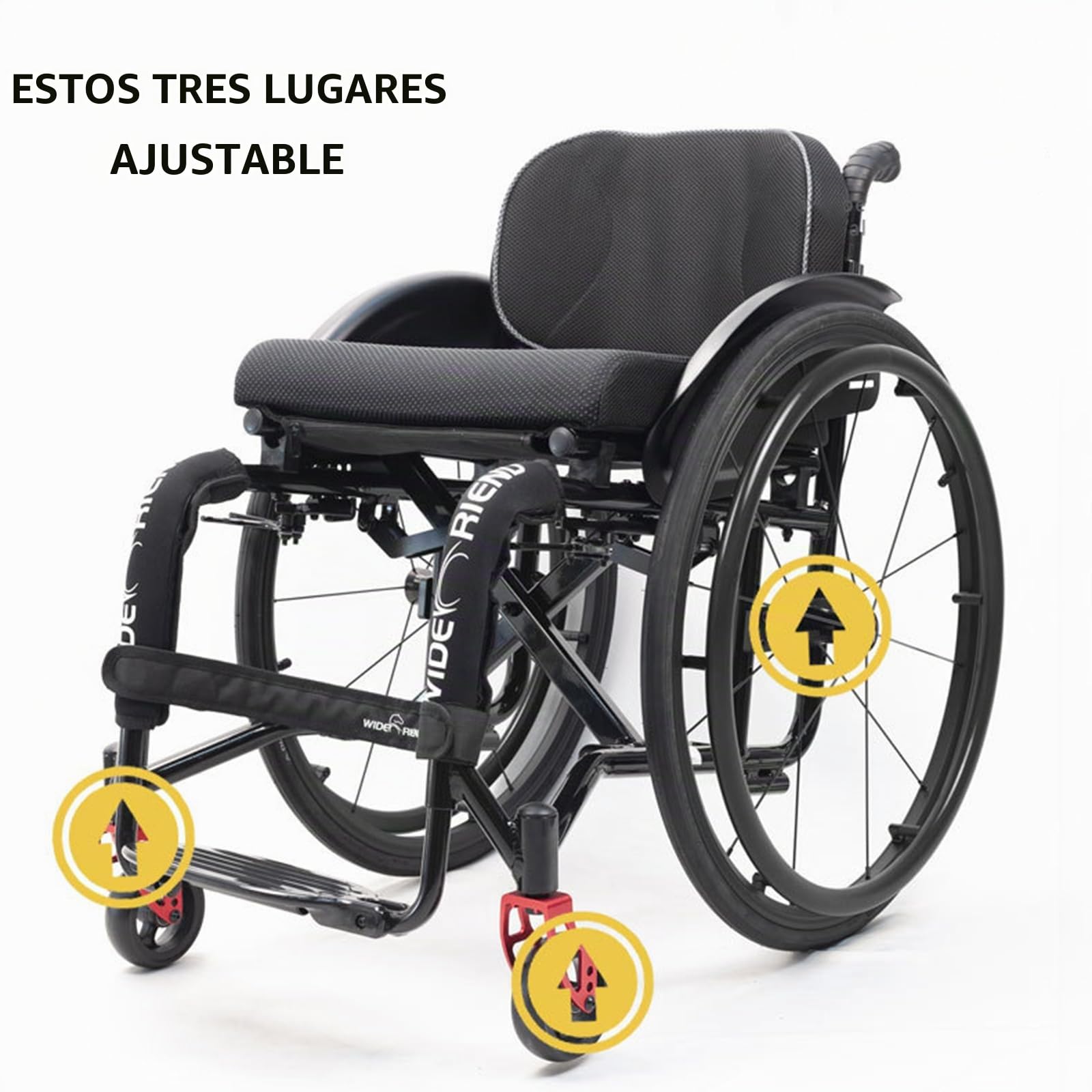 Silla de Ruedas Ligera de Aleación de Aluminio para Adultos - Plegable, Deportiva, Autopropulsada, Manual - Ayuda de Movilidad