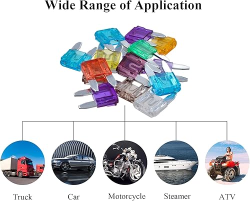 Miniatura 7 de 145 fusibles de repuesto para coche, barco, camión, SUV, automotriz, 3A, 5A, 7.5A, 10A, 15A, 20A, 25A, 30A, 35A, 40A