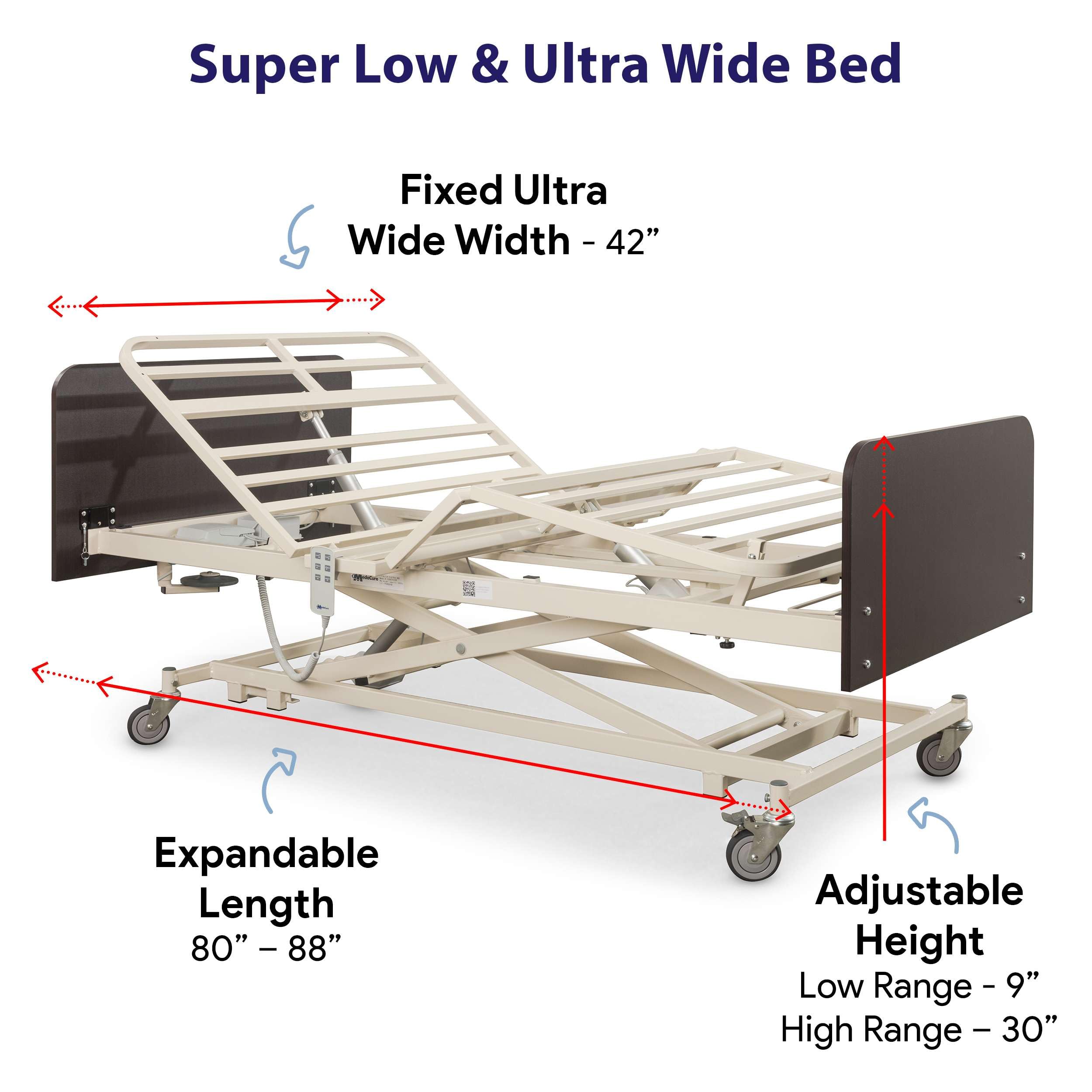 Ultra Low Adjustable Hospital Bed - 9