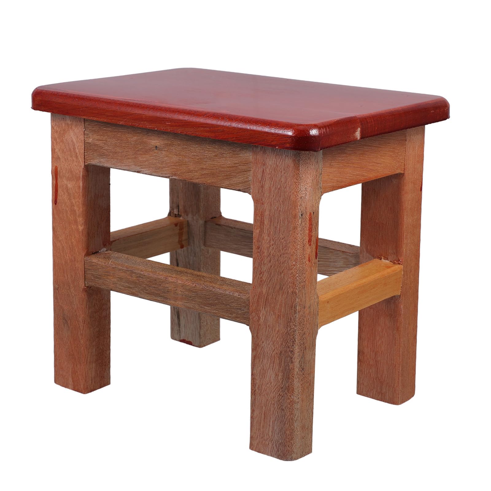 Tabouret en bois massif Healvian : l'artisanat robuste pour votre maison