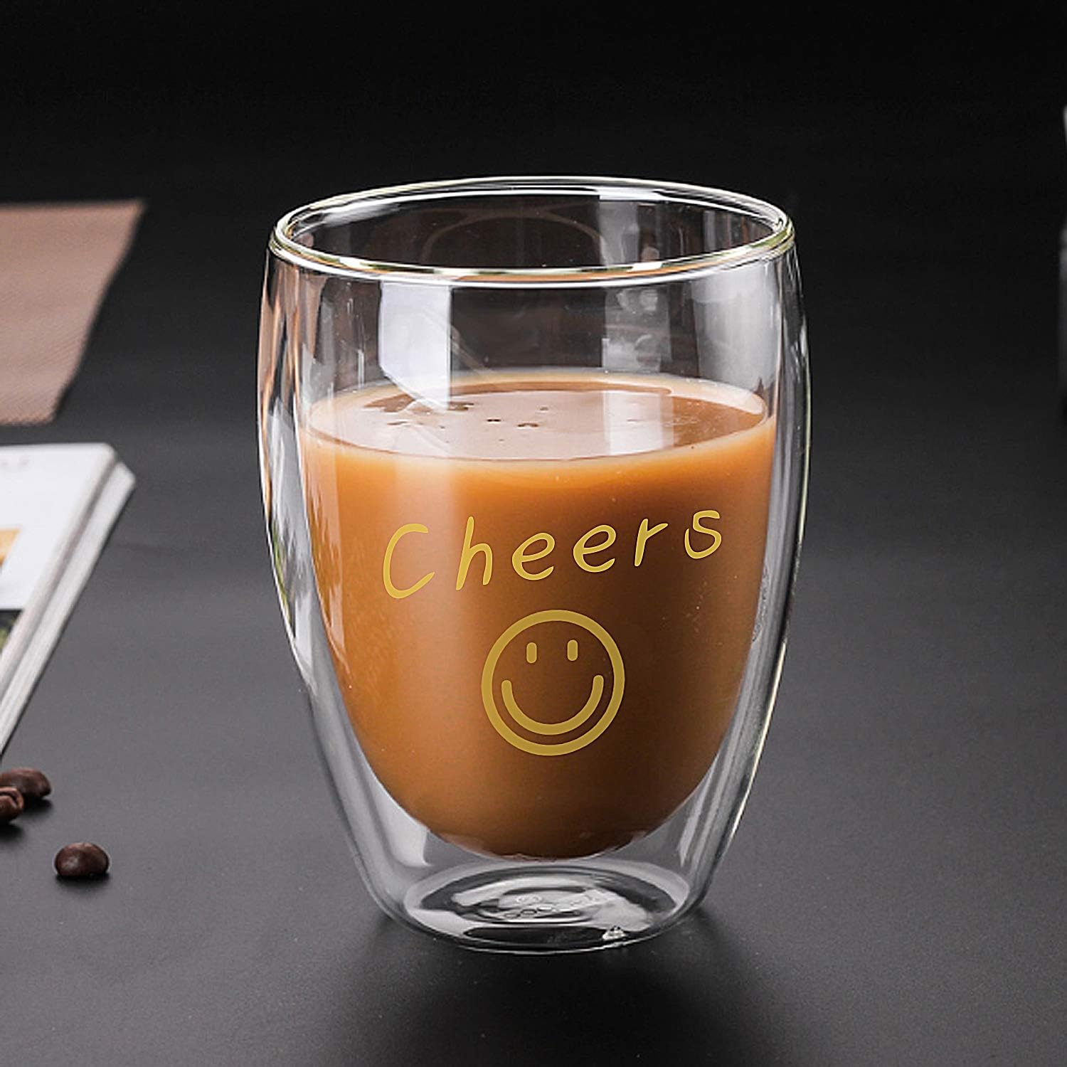 🛒 Flаѕh Sаlе Glass Coffee Mugs, Milkary Double Wall Glass Coffee Tea Cups with Bamboo Lid for Wine Cafe Bear Tea Juice Milk Smoothies Iced Beverages, 350ML/12OZ Glass Cup as Gifts