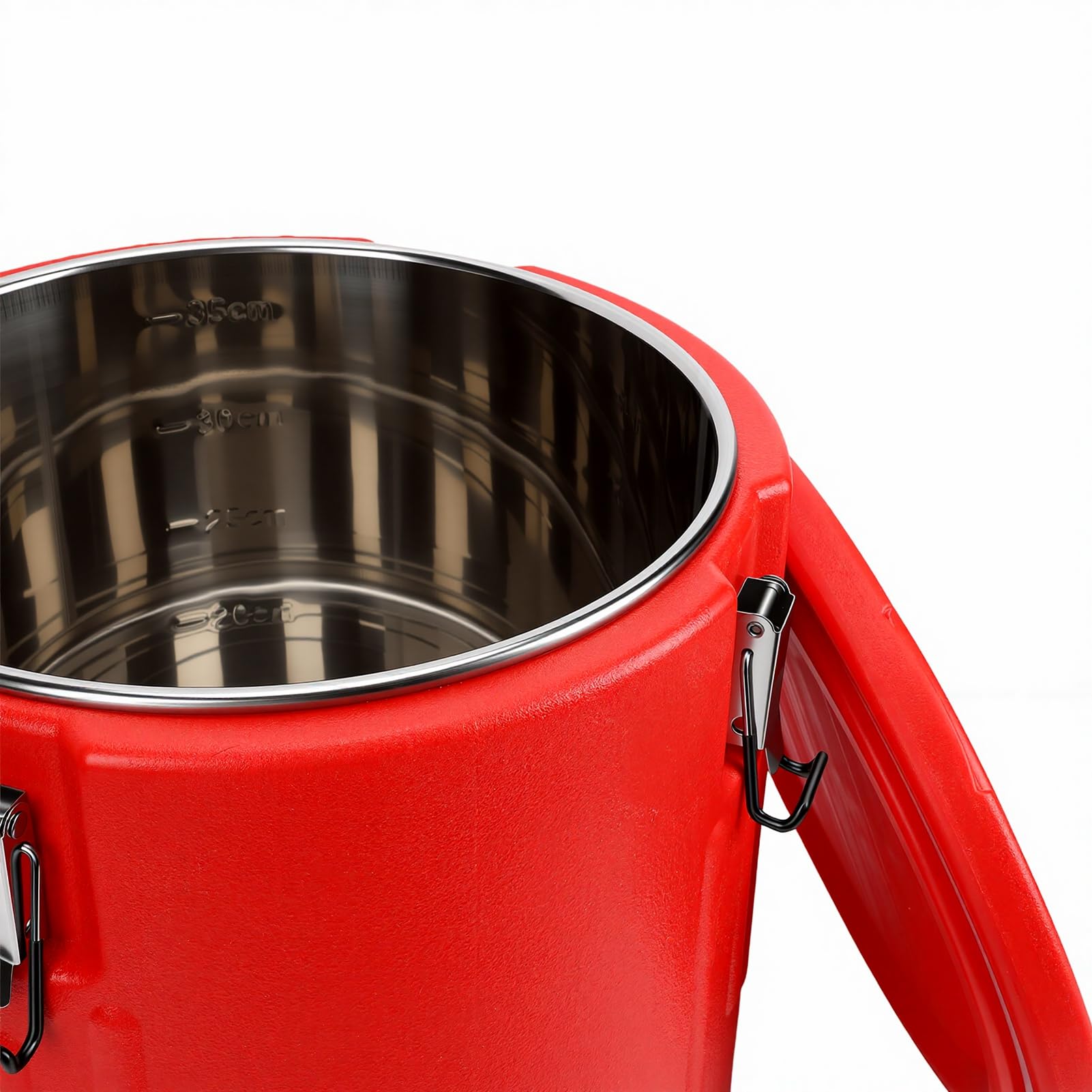 Jeffergarden Contenitore Isotermico Commerciale da 40L in Acciaio Inox, Secchio Porta Alimenti con Isolamento in Schiuma PU a 3 Strati, per Bevande Calde e Fredde Fino a 24 Ore