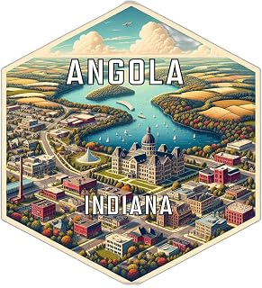 Angola Indiana Travel Destination Souvenir Vinyl Decal Sticker 2-Inch