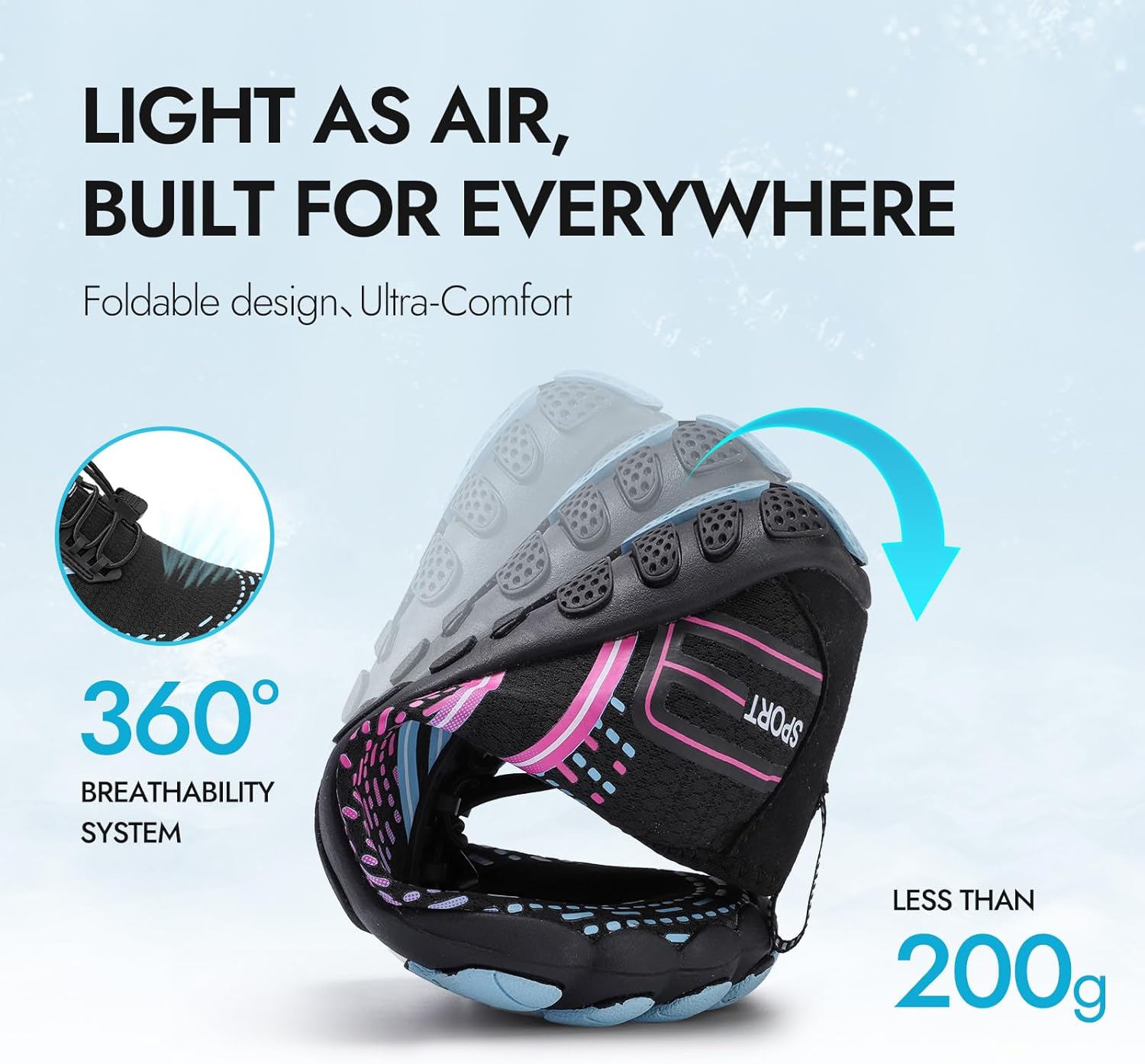 ATHMILE Hiking Barefoot Water Shoes for Women Men Beach Swim Aqua Pool River Quick Dry Athletic Wide Toe Outdoor Sport Kayaking Boating Rock Climbing Yoga Lake - Image 5