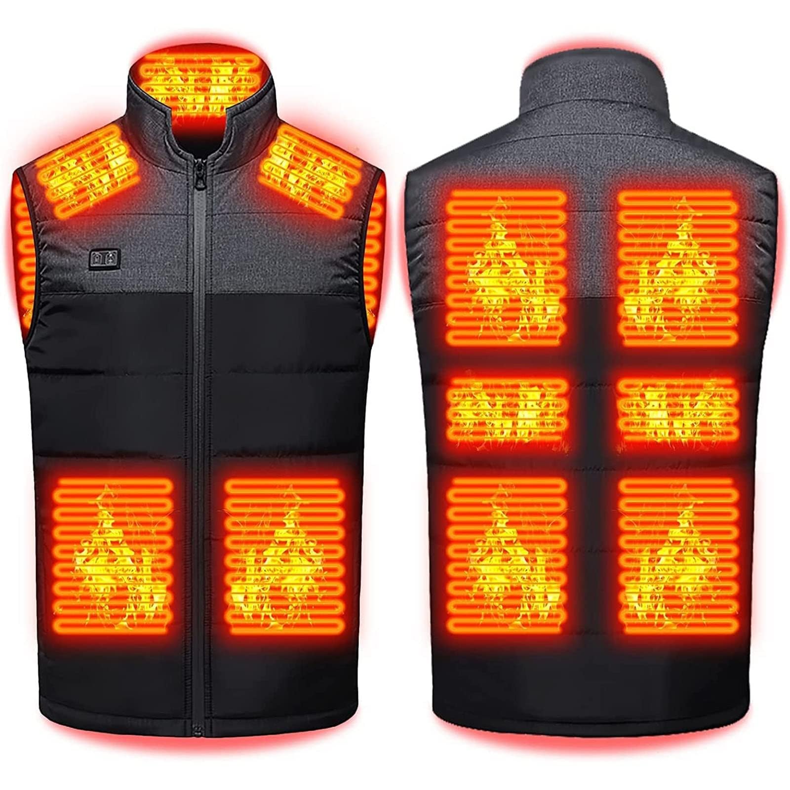 Chaleco calefactable - Calentador Corporal eléctrico USB, Chaqueta Ligera y Lavable para Exteriores, Ideal para Caza y Senderismo