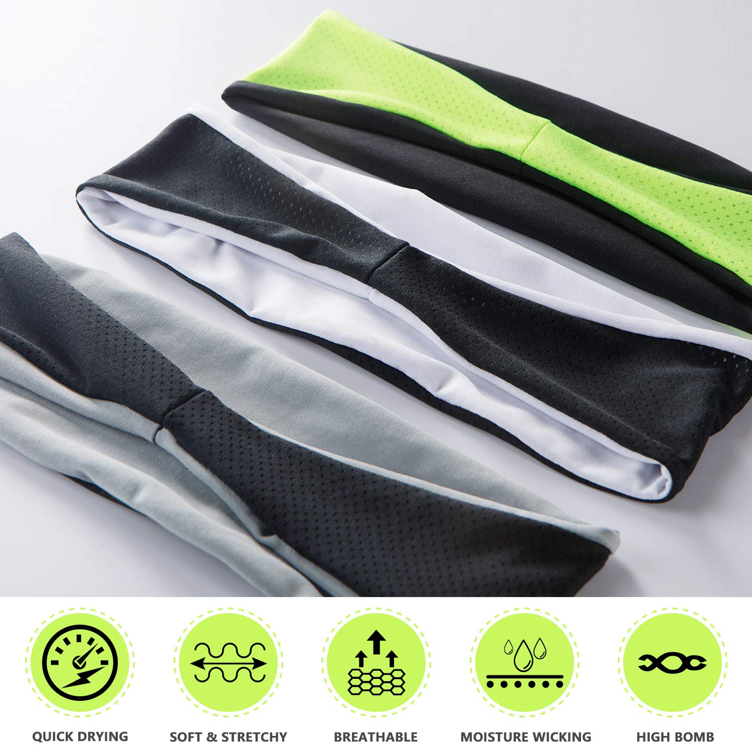 Lot De 3 Bandeaux De Sport Pour Homme - Bandeau De Sport Pour