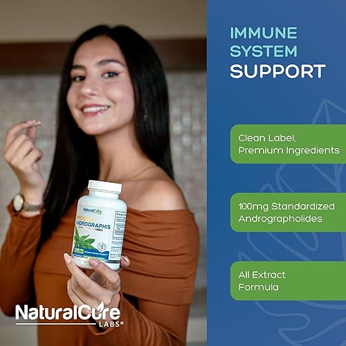 Miniatura 4 de Natural Cure Labs Extracto de Andrographis Premium 1,200mg (100mg Andrographolides), 120 Cápsulas